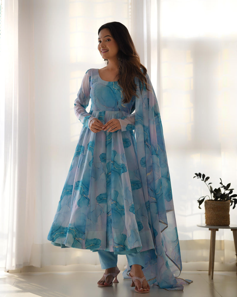 Womenline This colourfull lightweight Anarkali Suit
