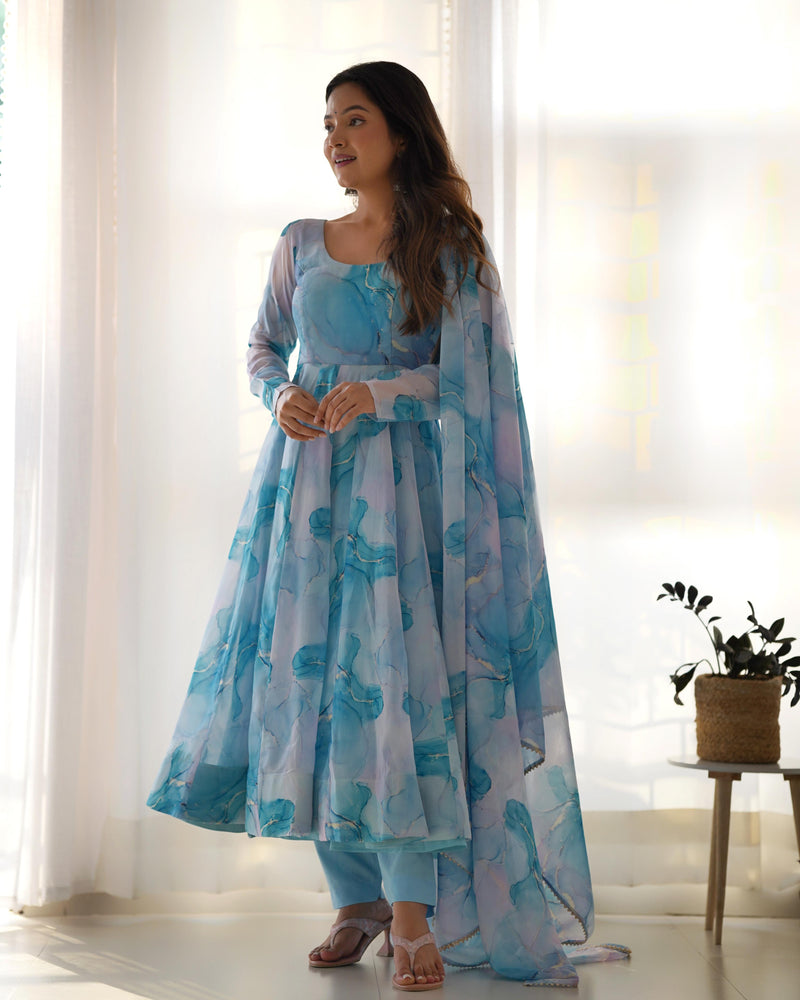 Womenline This colourfull lightweight Anarkali Suit