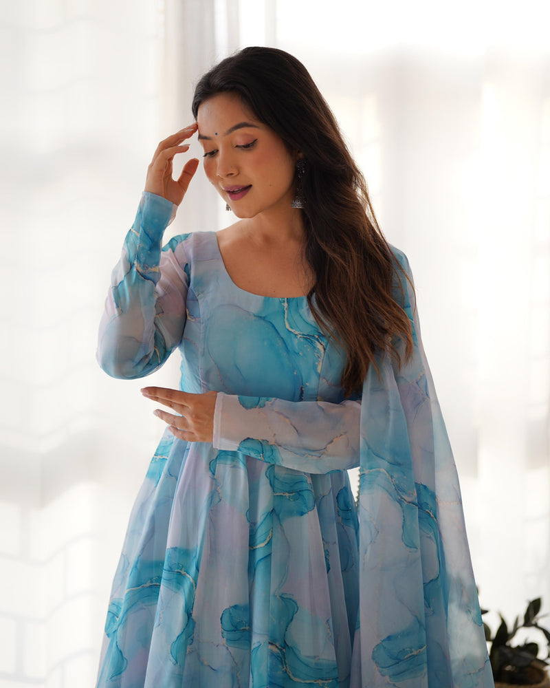 Womenline This colourfull lightweight Anarkali Suit