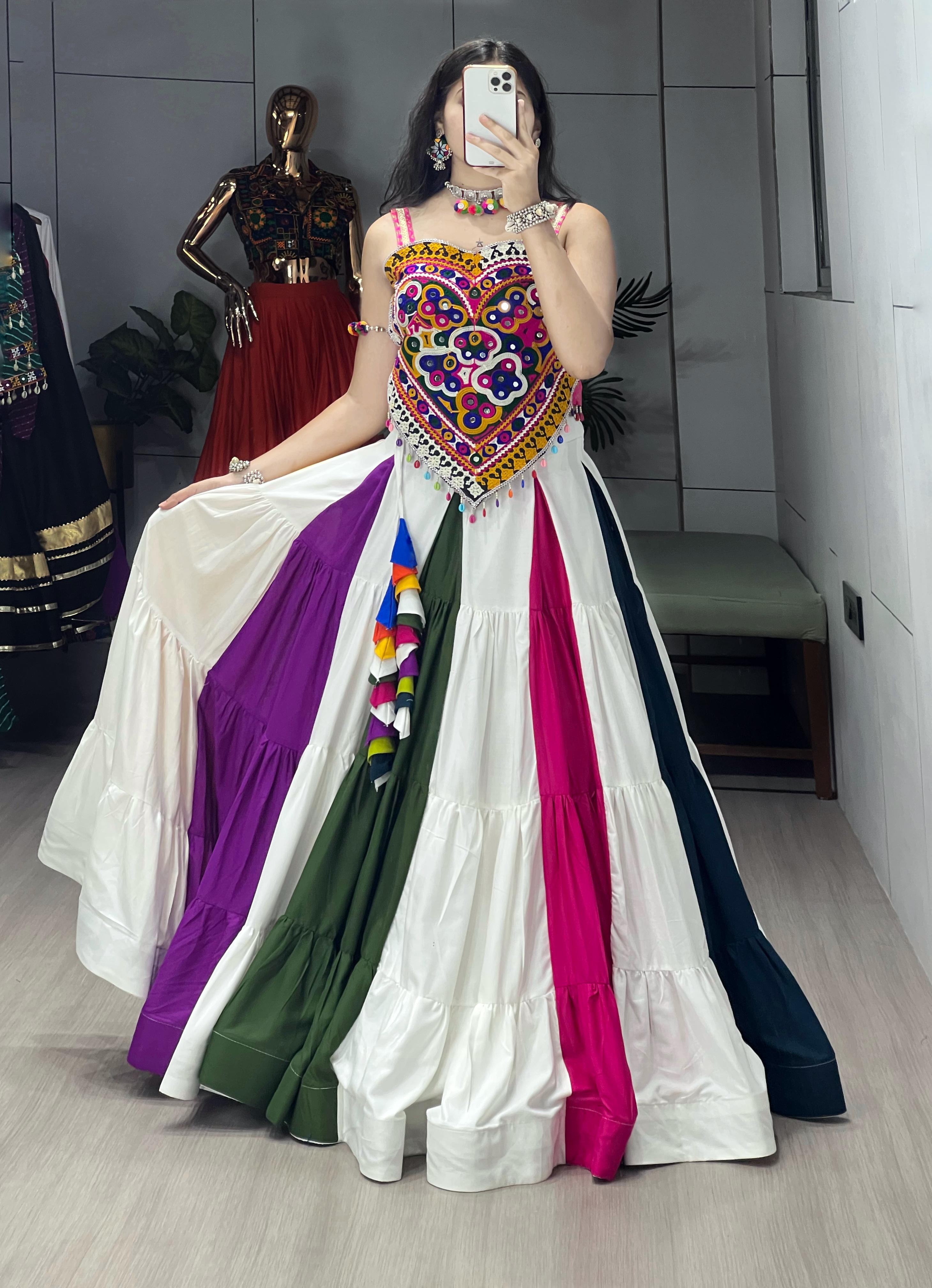 Womenline Flaunt ethnic elegance with this colorful Navratri choli