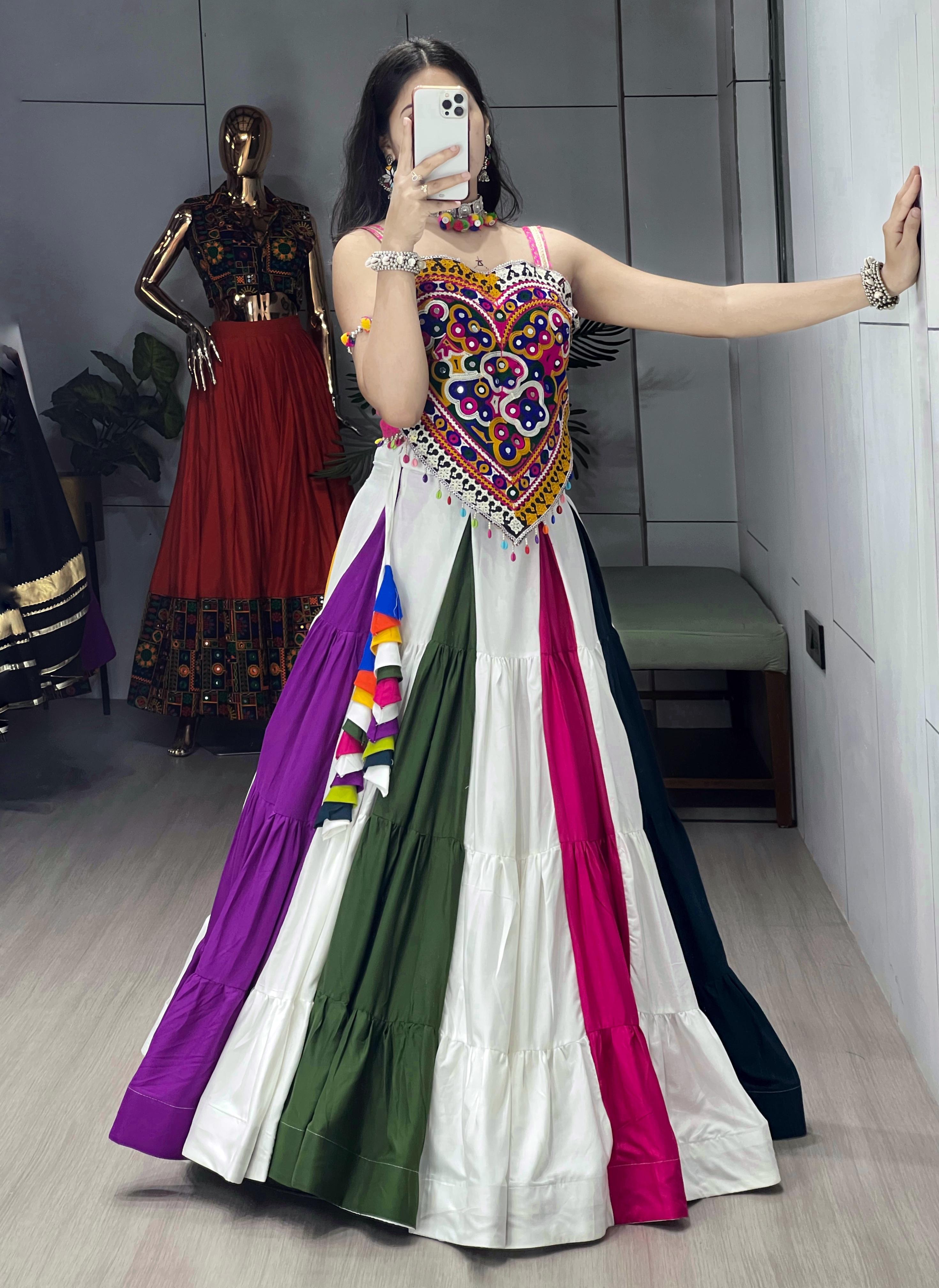 Womenline Flaunt ethnic elegance with this colorful Navratri choli
