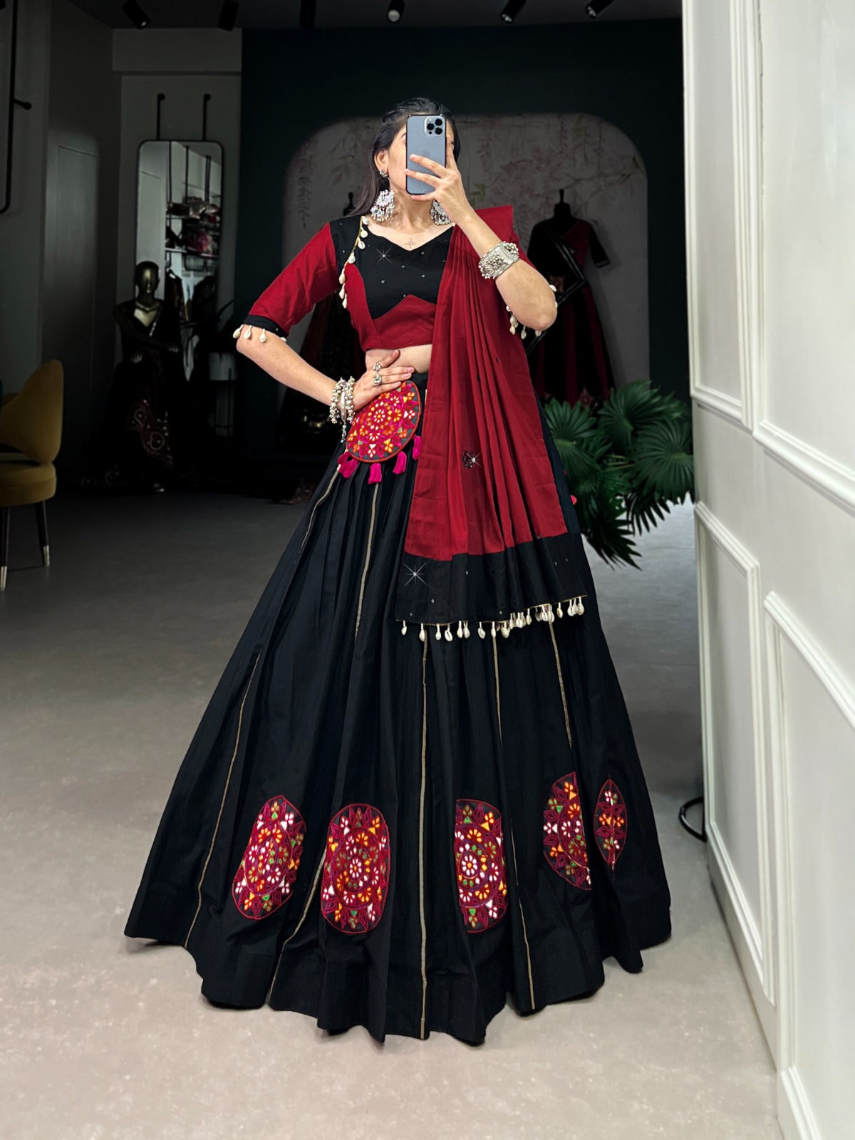 Womenline Not just black… it’s bold Navratri Lehenga Choli