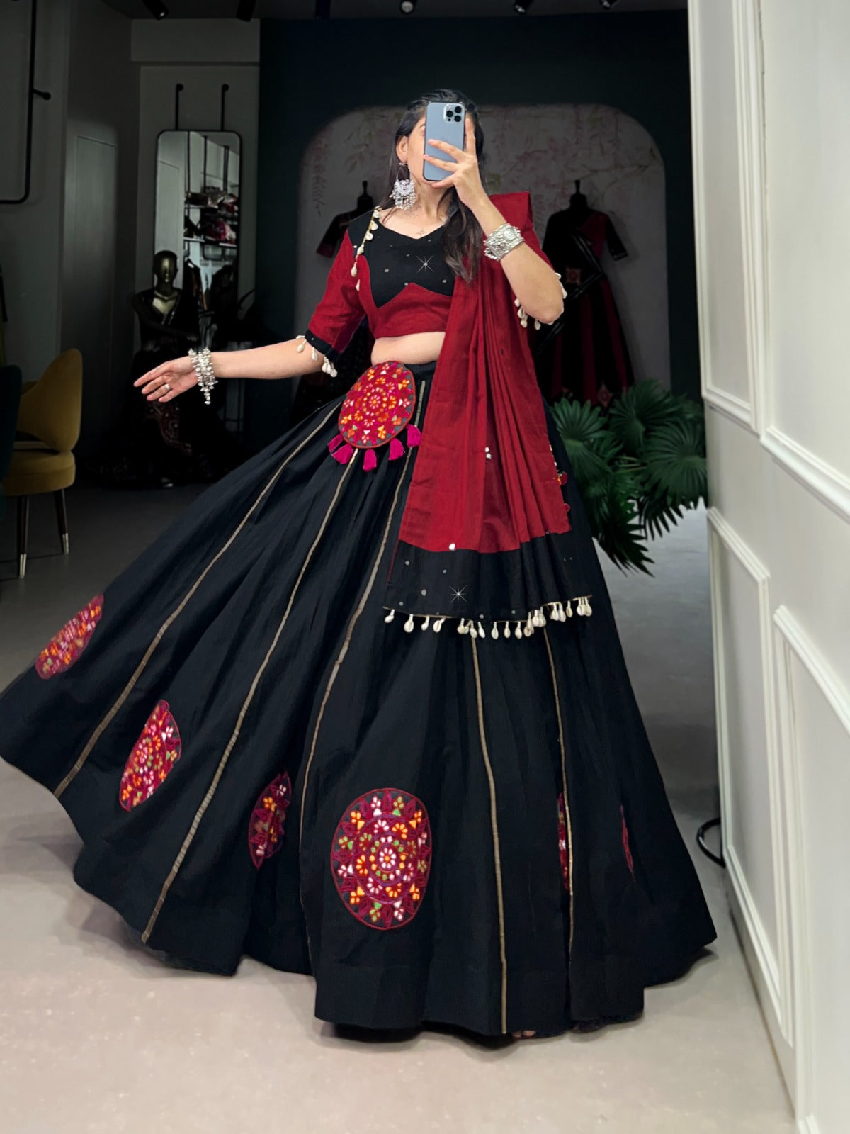 Womenline Not just black… it’s bold Navratri Lehenga Choli