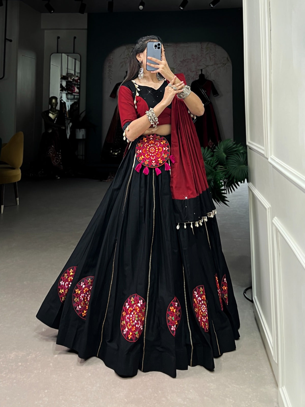 Womenline Not just black… it’s bold Navratri Lehenga Choli