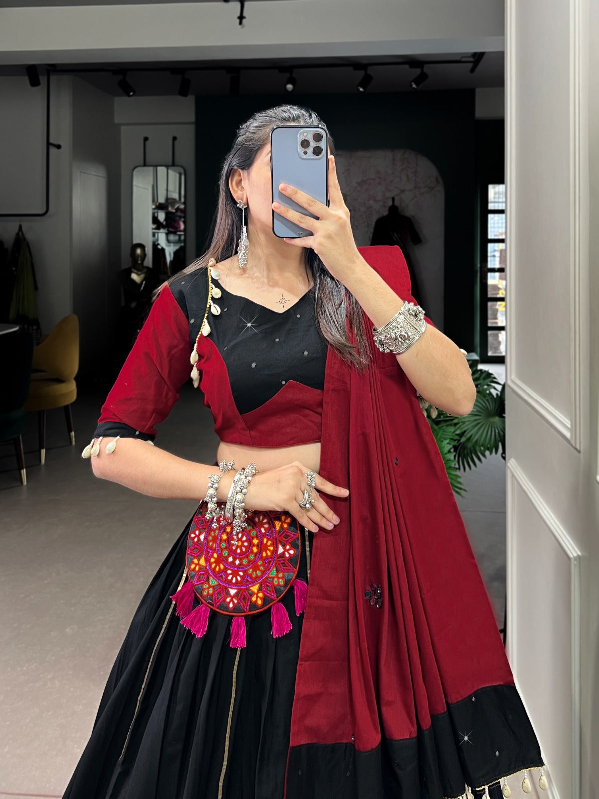 Womenline Not just black… it’s bold Navratri Lehenga Choli