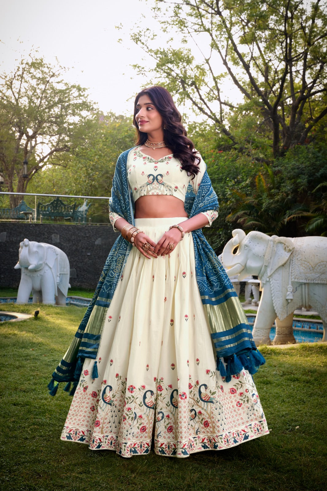 Womenline PCK Khadi Cotton Lehenga Choli