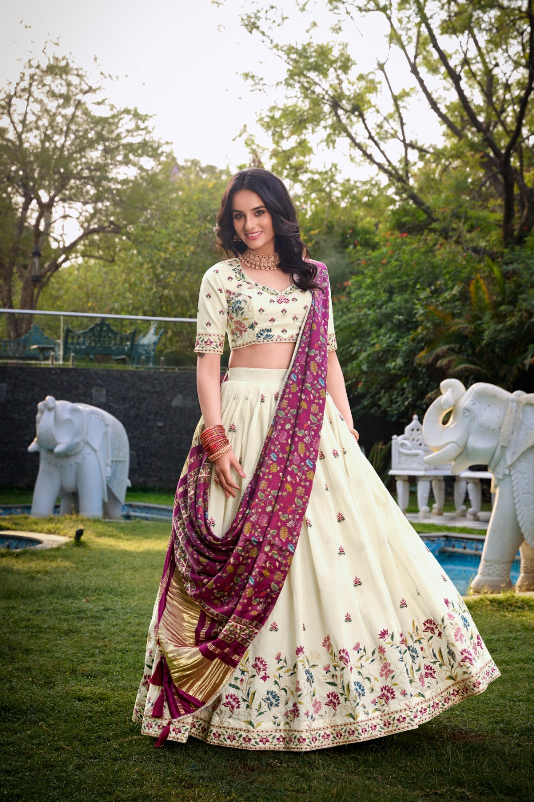 Womenline FLW Khadi Cotton Lehenga Choli