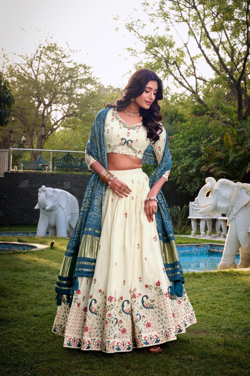 Womenline PCK Khadi Cotton Lehenga Choli