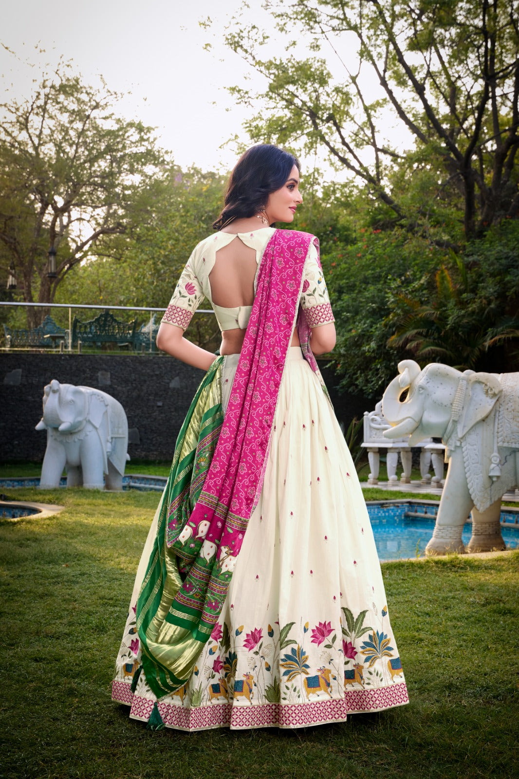 Womenline LUS Khadi Cotton Lehenga Choli