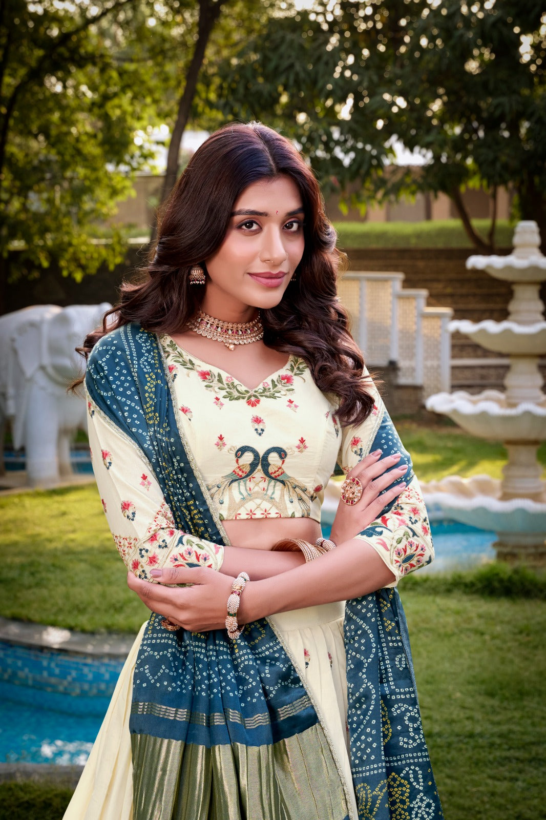 Womenline PCK Khadi Cotton Lehenga Choli