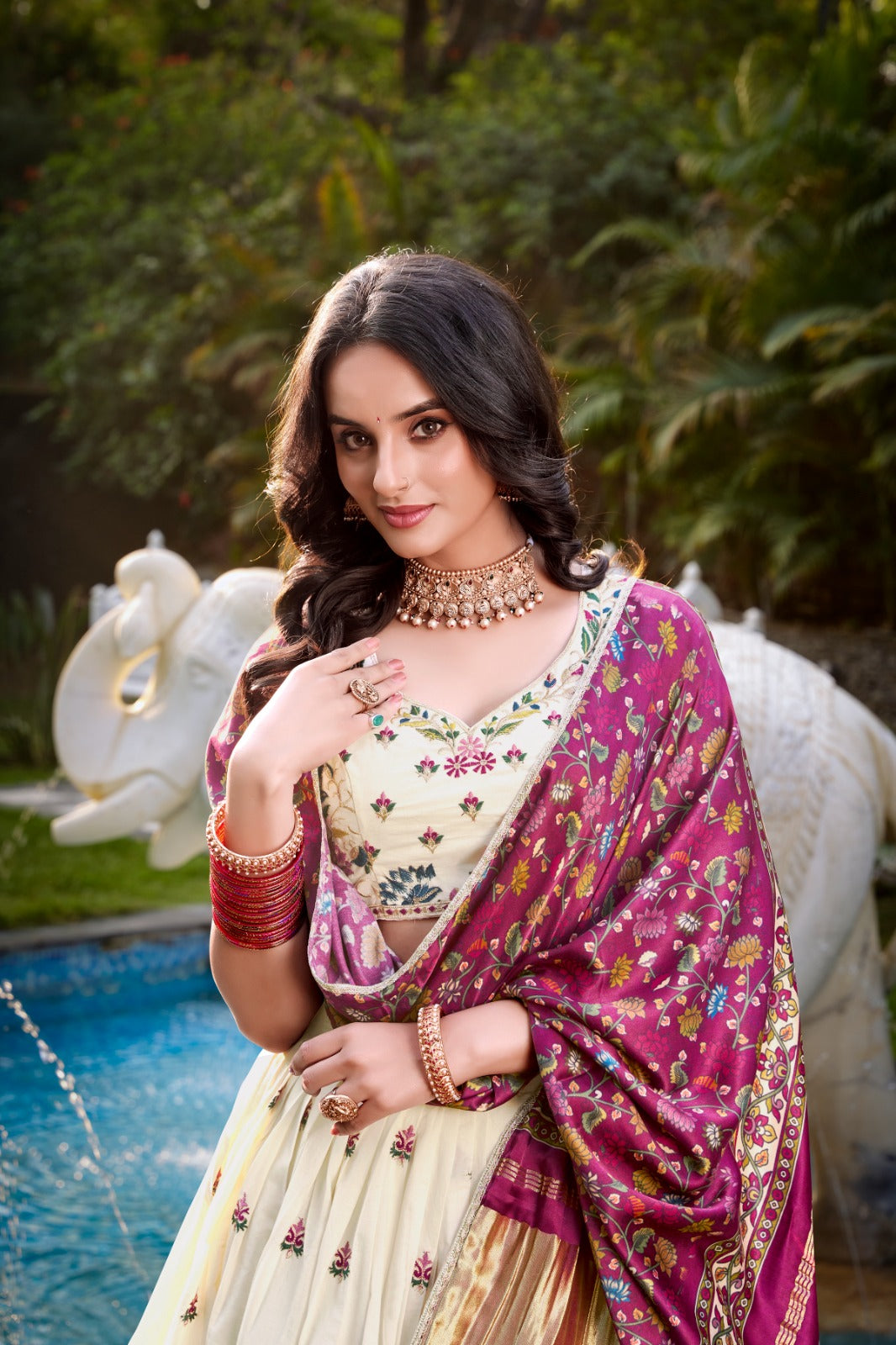 Womenline FLW Khadi Cotton Lehenga Choli