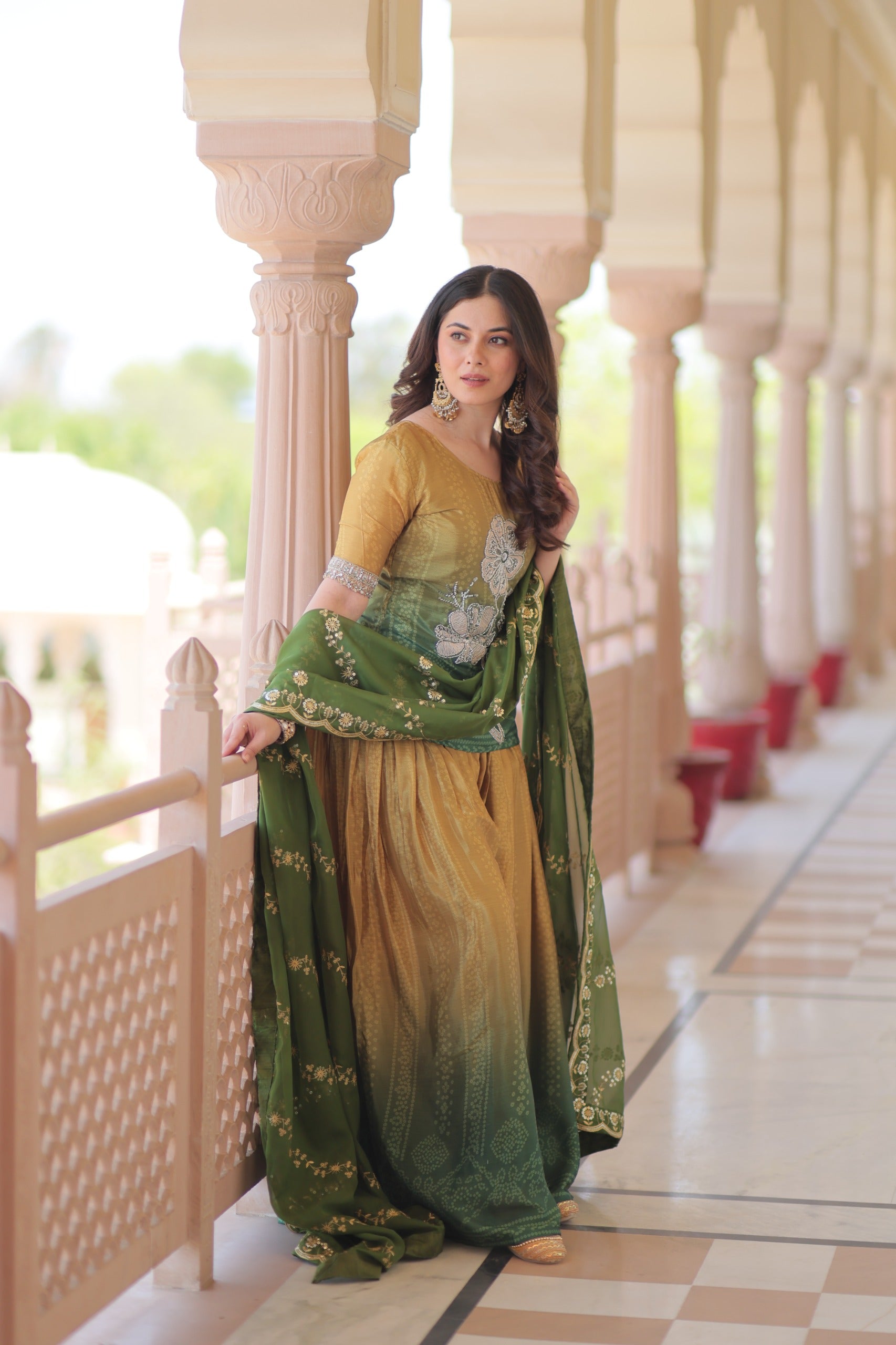 Womenline Designer Readymade Top-Sharara-Duppatta