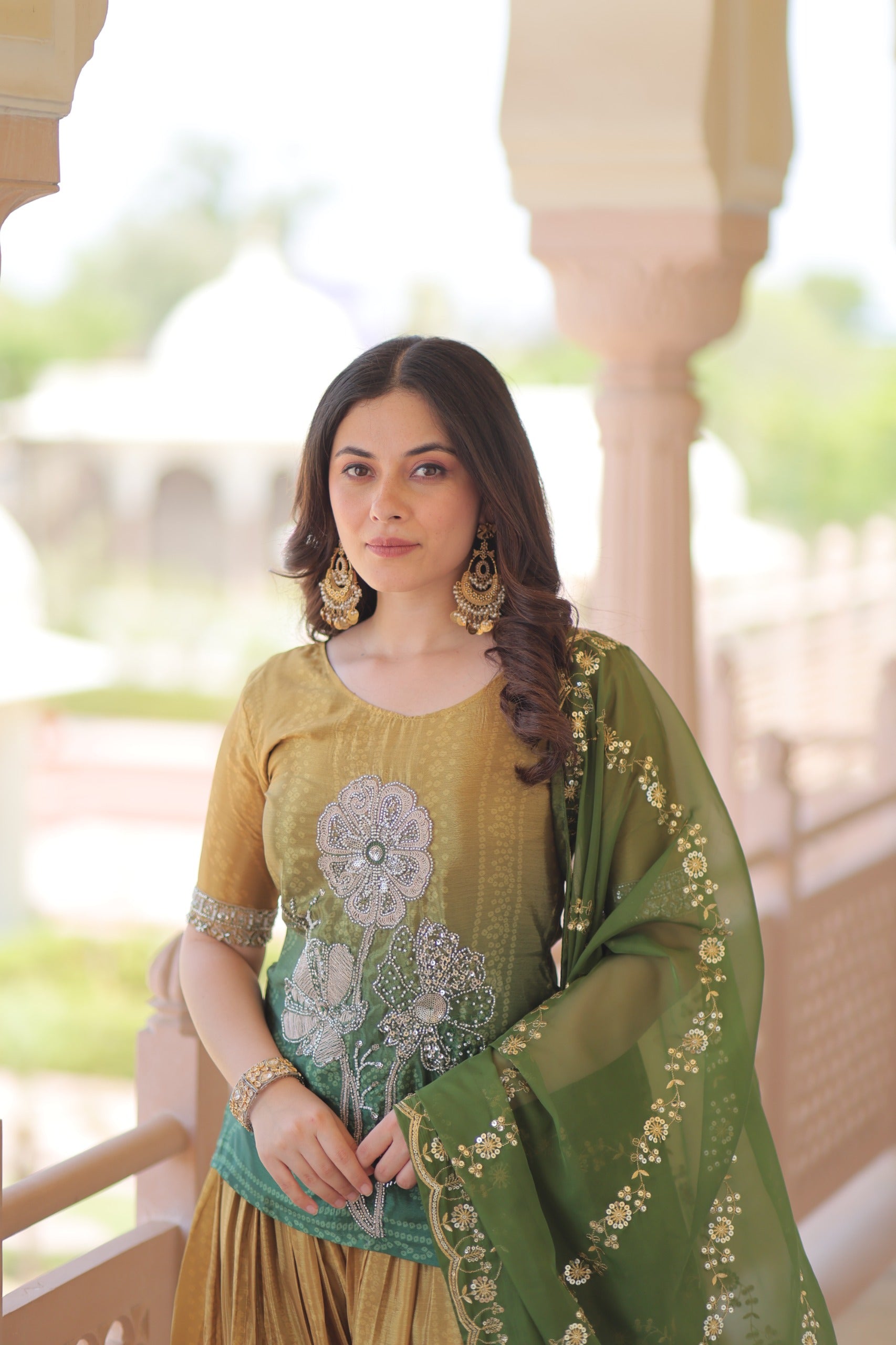 Womenline Designer Readymade Top-Sharara-Duppatta