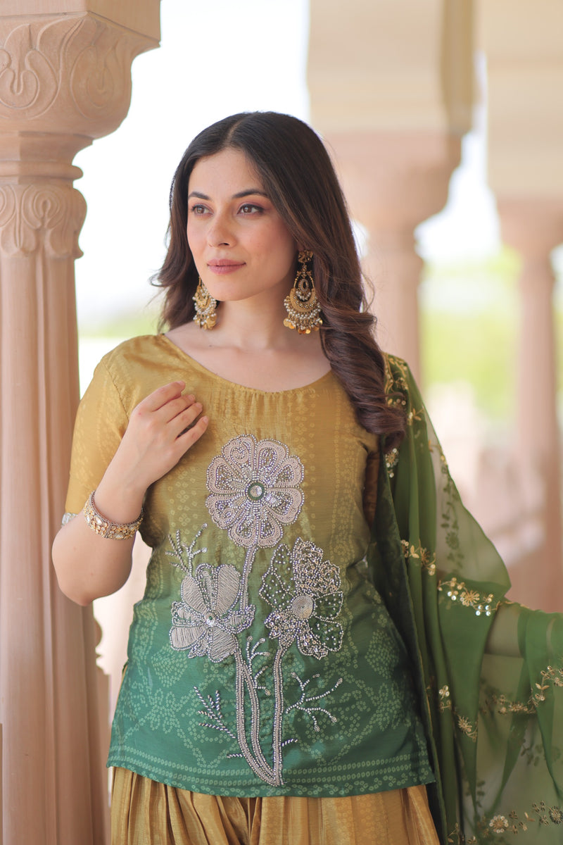 Womenline Designer Readymade Top-Sharara-Duppatta