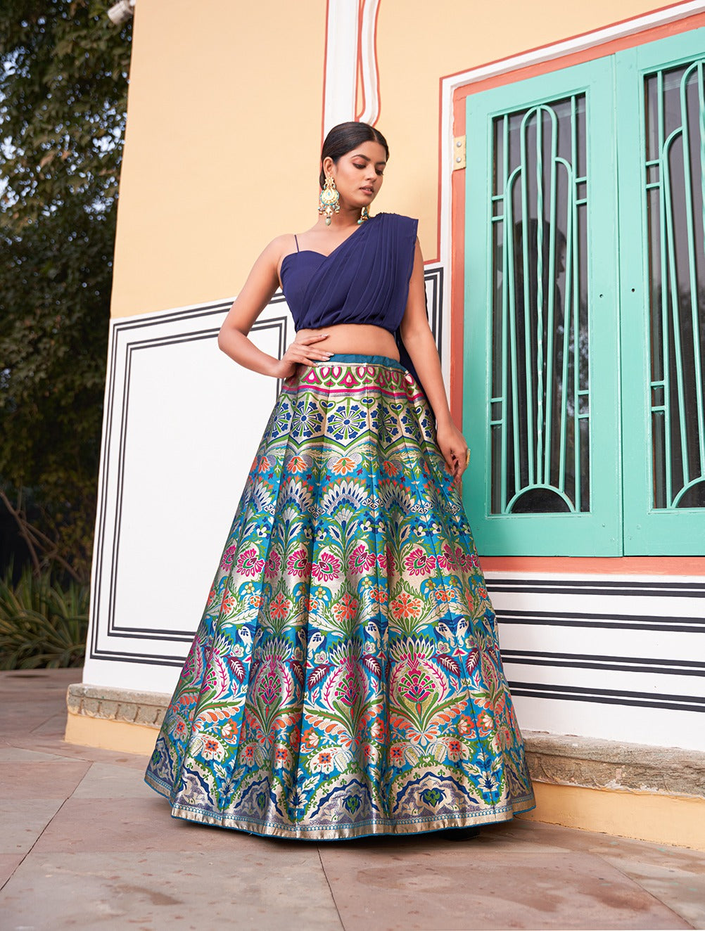 Womenline Banarasi Silk Designer Lehenga Choli