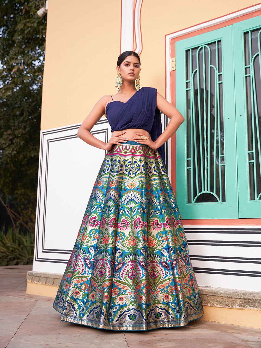Womenline Banarasi Silk Designer Lehenga Choli