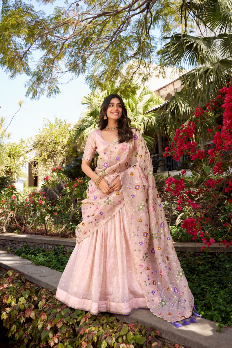 Womenline Gold Crush Designer Lehenga Choli