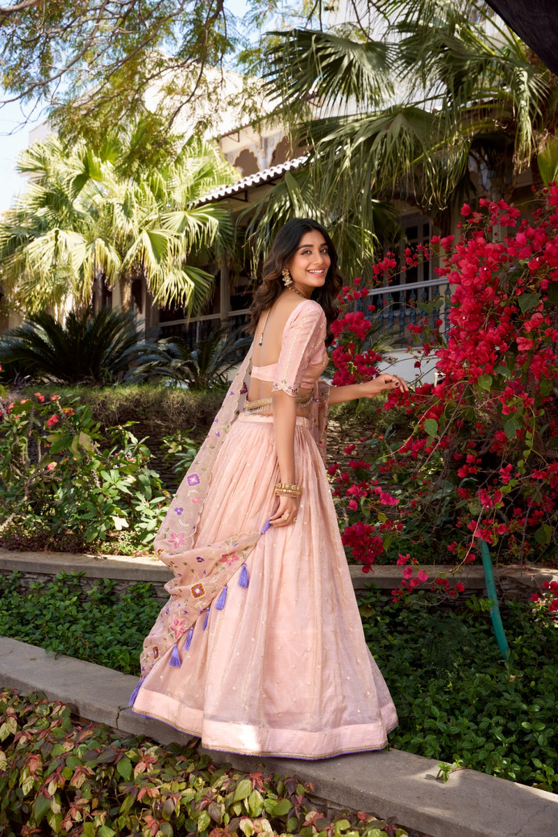 Womenline Gold Crush Designer Lehenga Choli