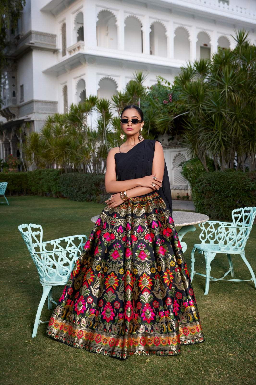 Womenline Banarasi Silk Stylish Lehenga Choli