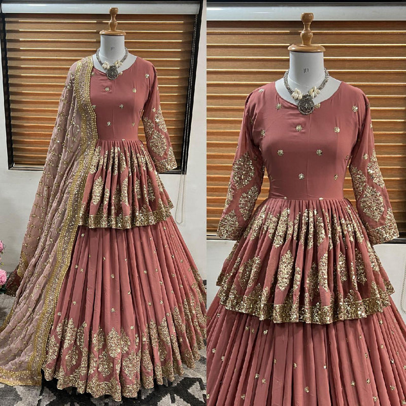 Womenline Elegant Embroidered Sequence Designer Kediya Set