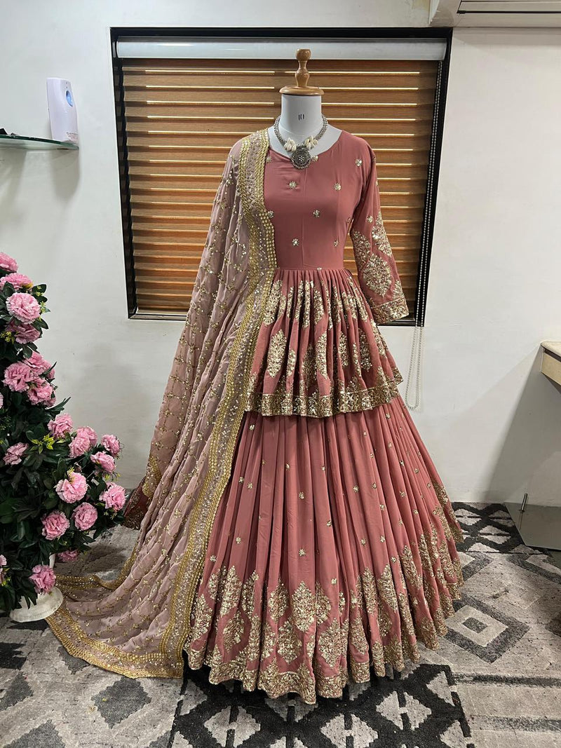 Womenline Elegant Embroidered Sequence Designer Kediya Set