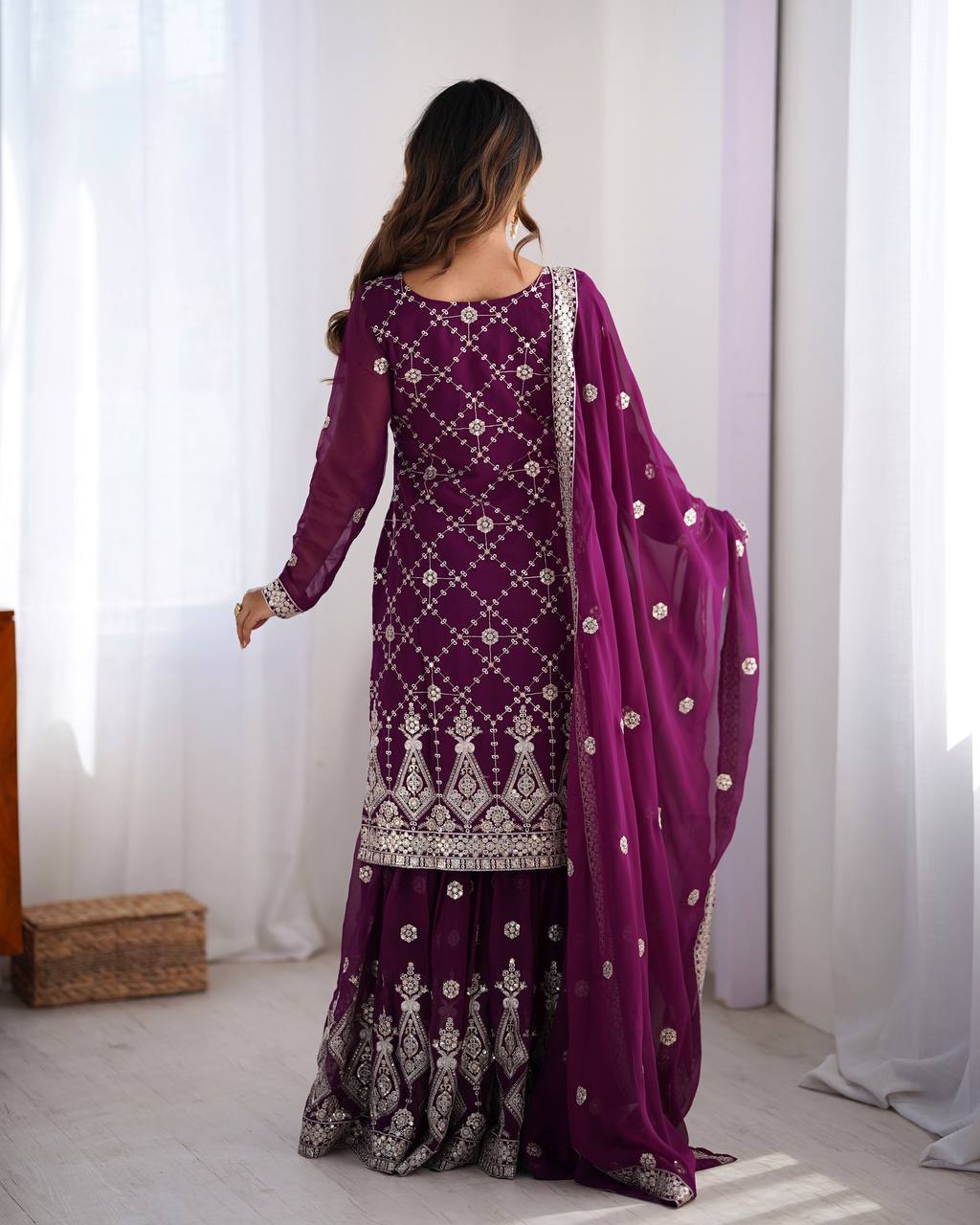 WomenLine Embellished Sharara Suit – Girls Wear