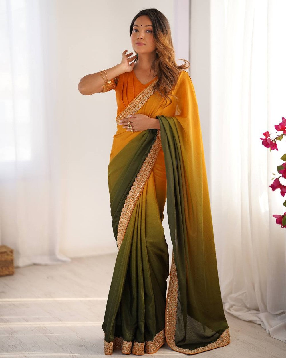 WomenLine Saree with a Touch of Royal Heritage