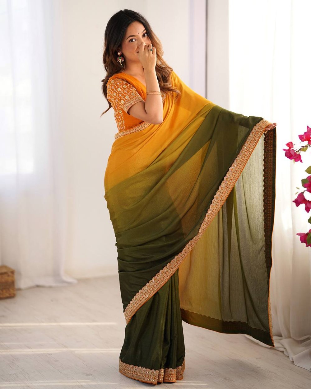 WomenLine Saree with a Touch of Royal Heritage