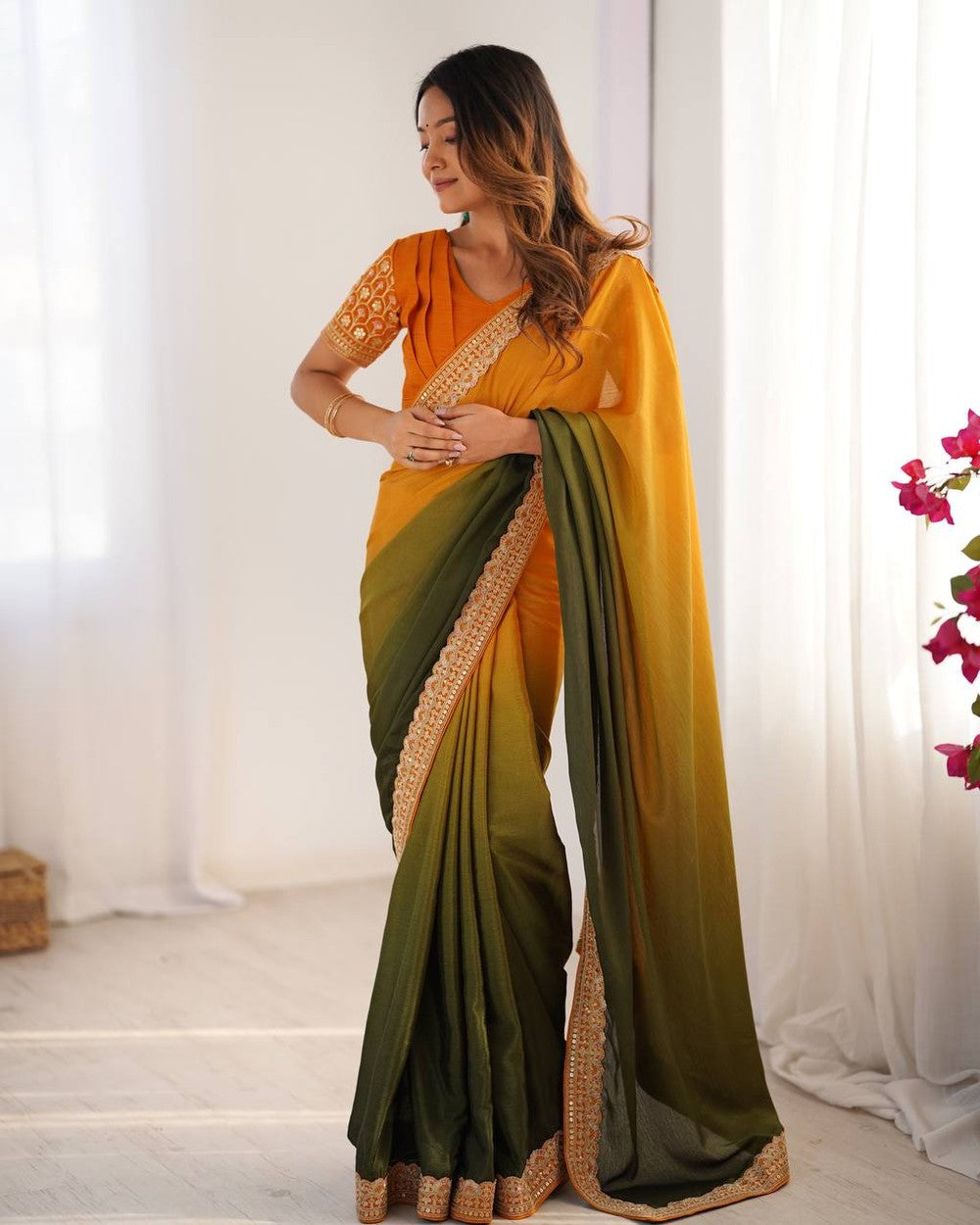 WomenLine Saree with a Touch of Royal Heritage
