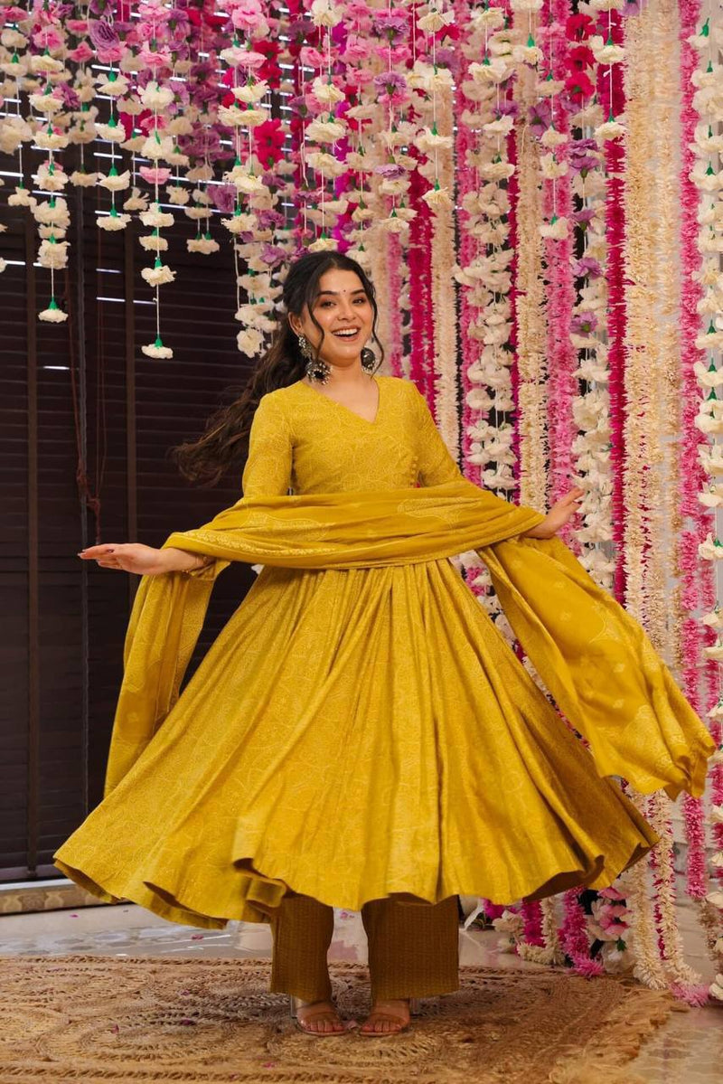 Womenline  Beauty Blossom Anarkali suit