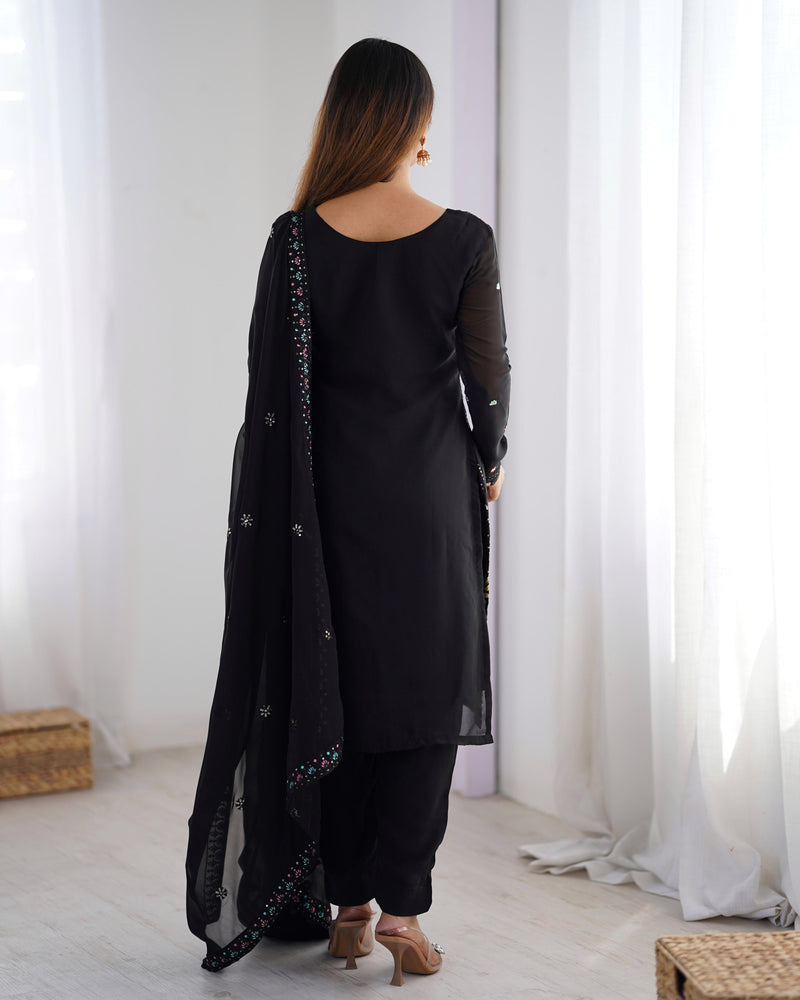 Womenline Black Color Designers Dress