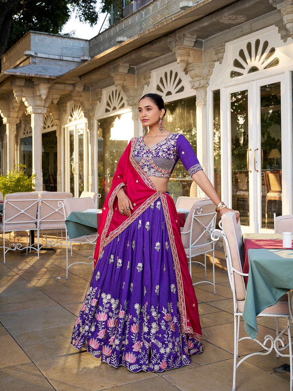 Womenline Blue Color Designer lehenga Choli