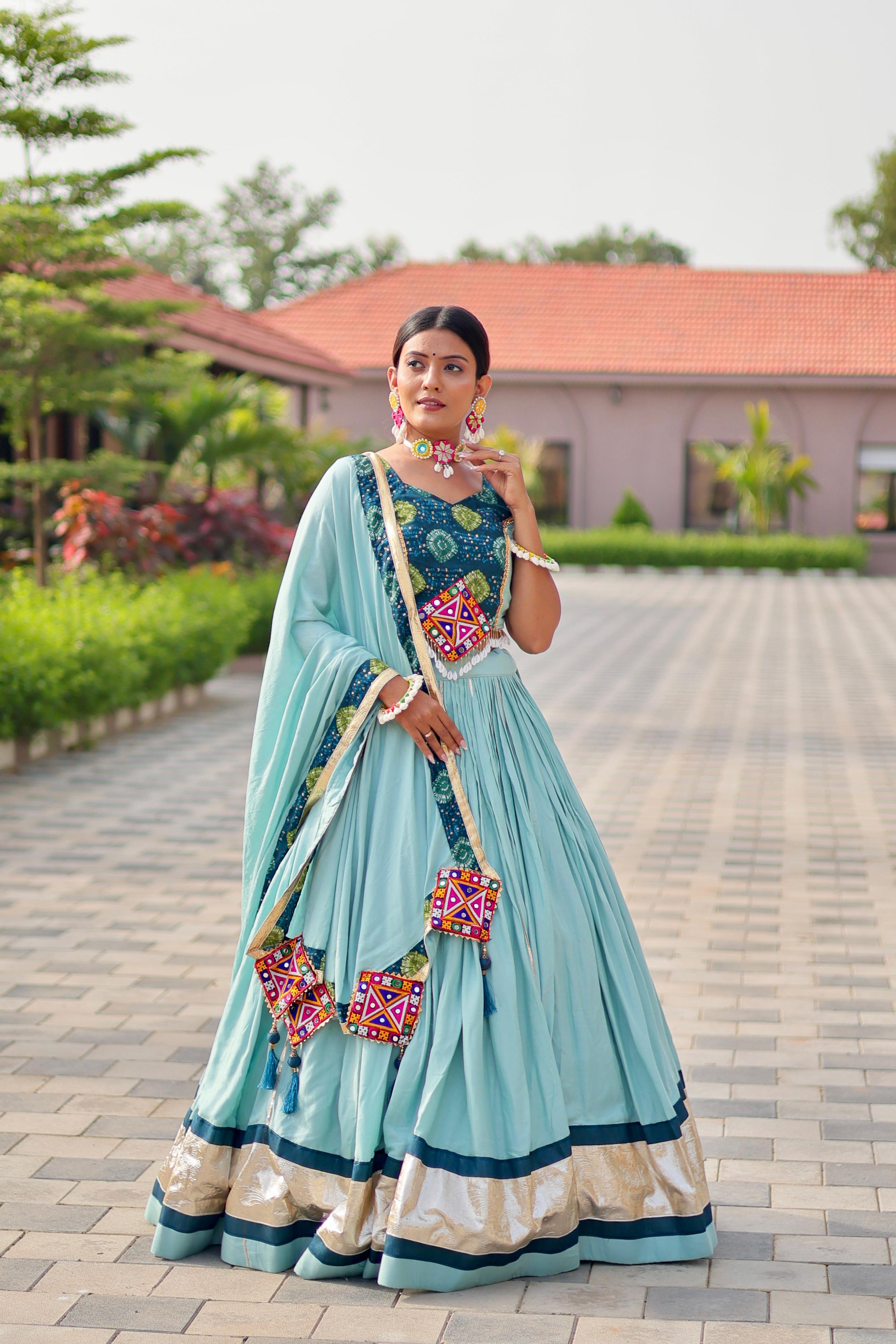 Womenline Gamathi Work Navratri Lehenga choli