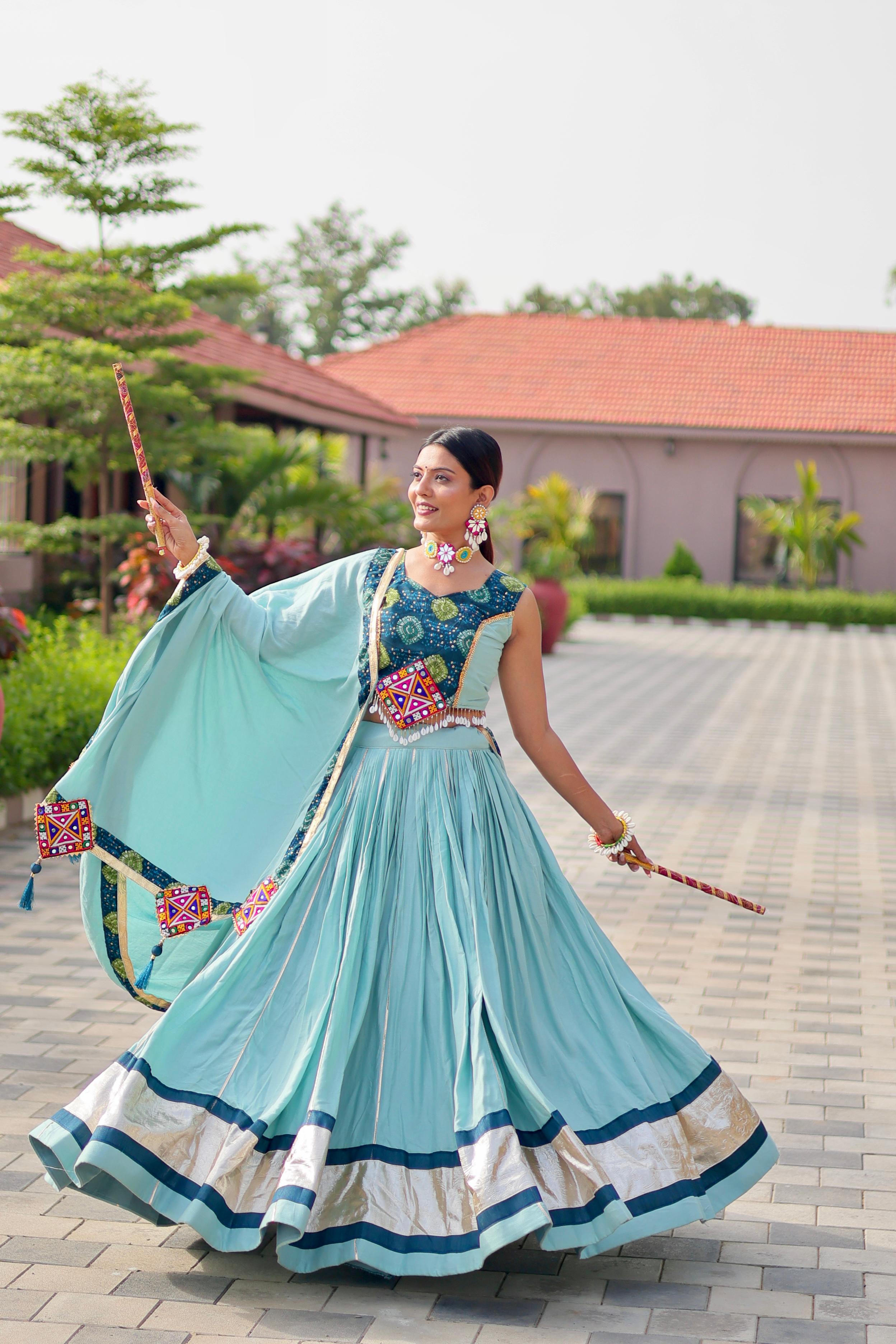 Womenline Gamathi Work Navratri Lehenga choli