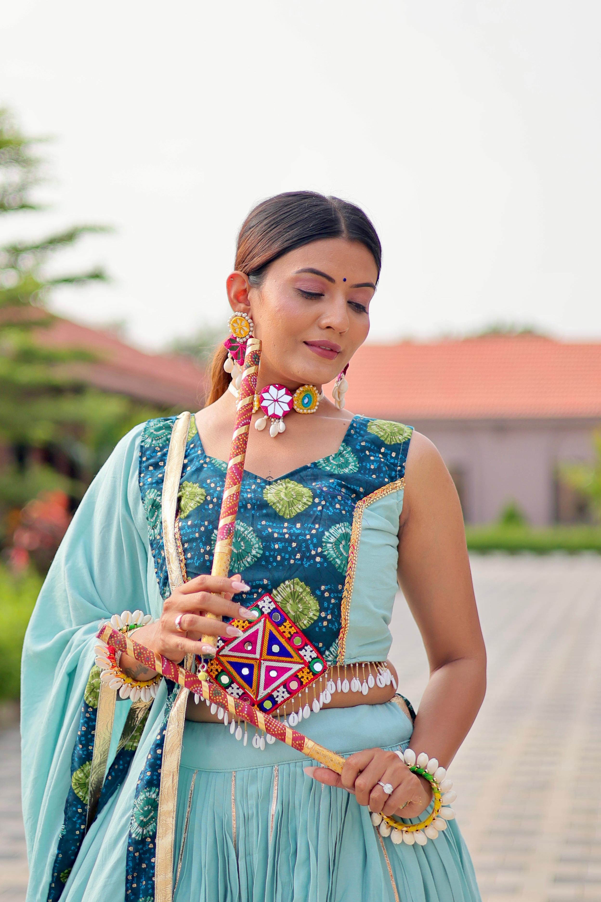 Womenline Gamathi Work Navratri Lehenga choli