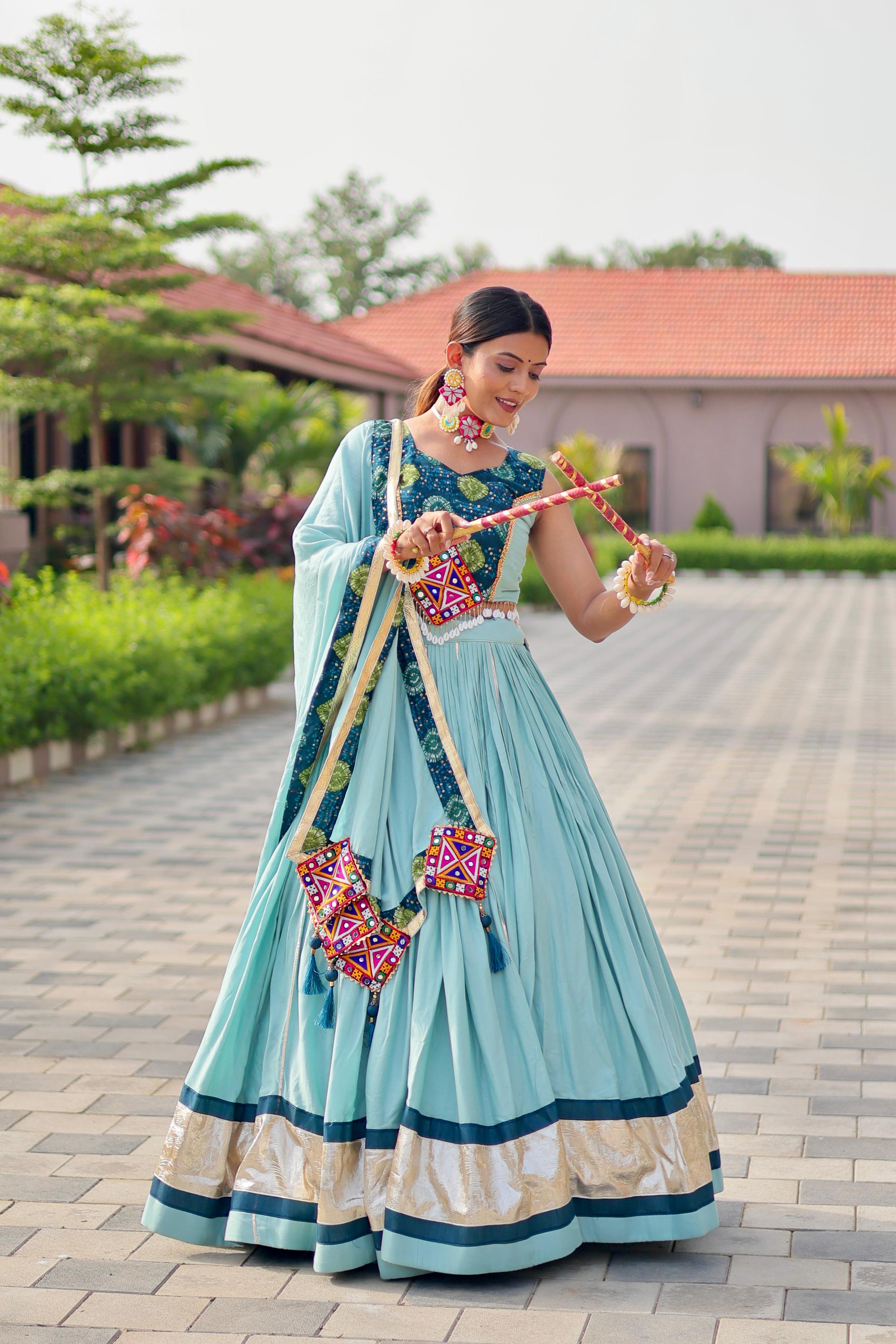 Womenline Gamathi Work Navratri Lehenga choli