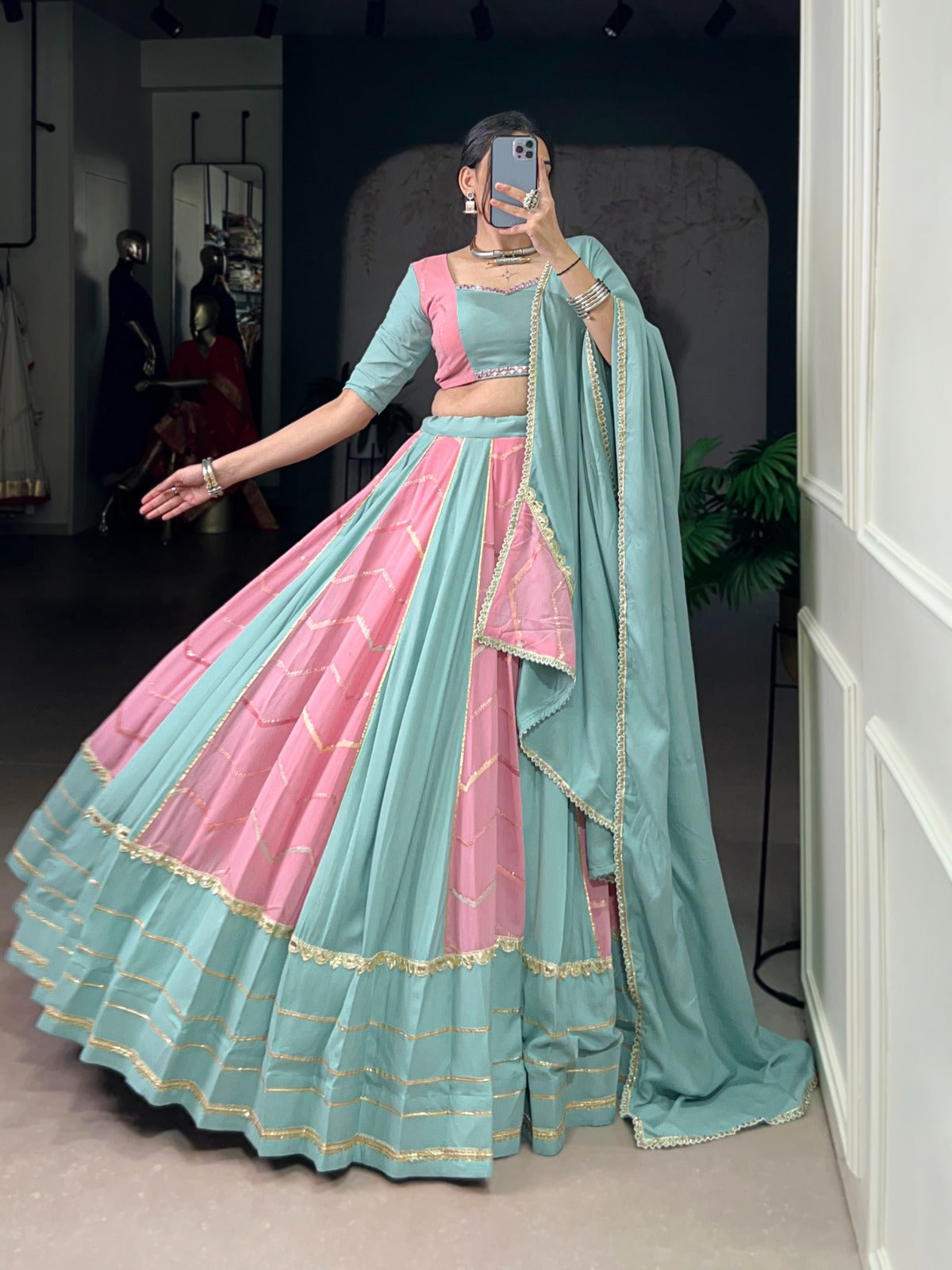 Womenline Graceful Garba Nights Navratri Lehenga Choli