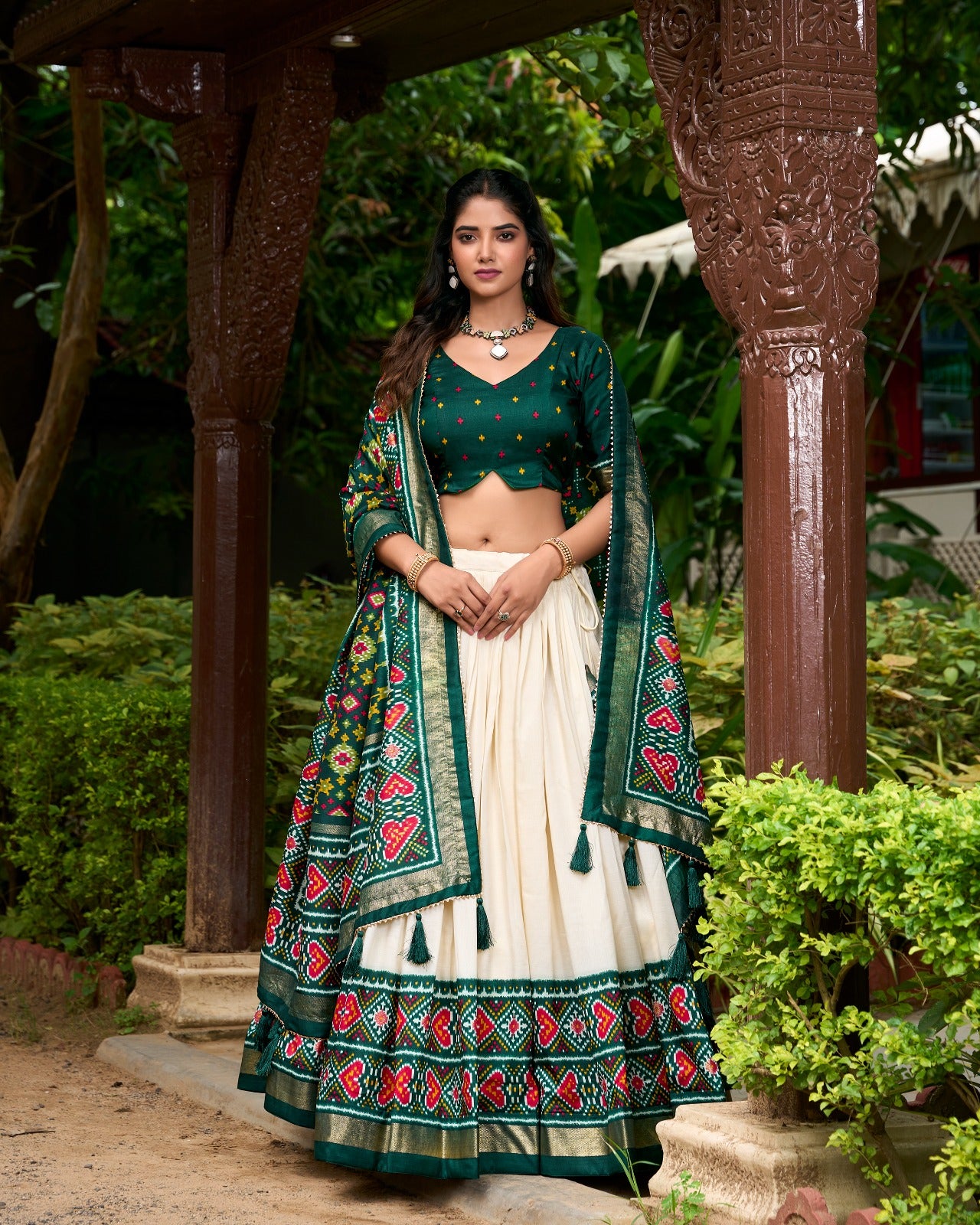 Womenline Green Color Lehenga Choli