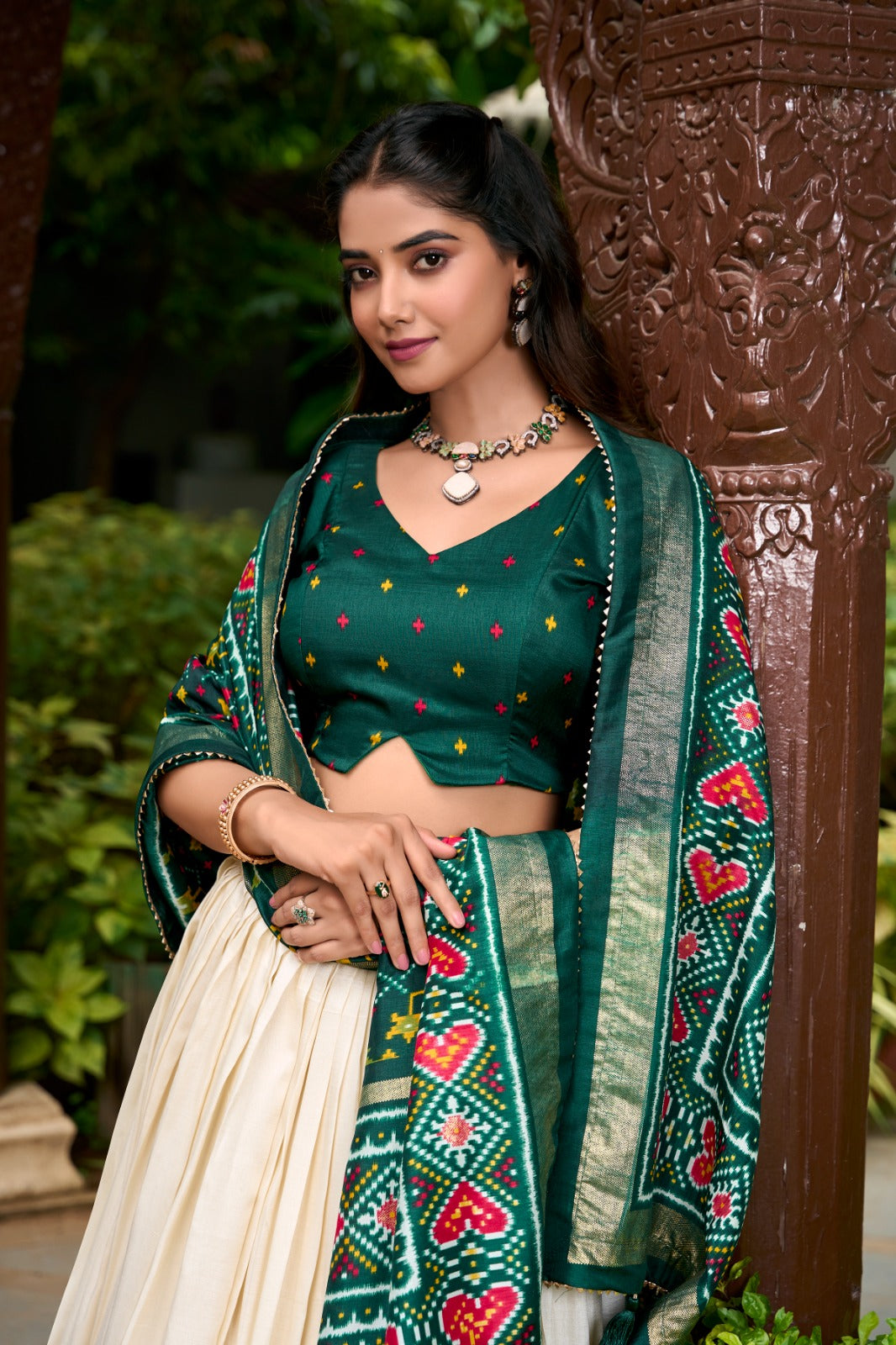Womenline Green Color Lehenga Choli