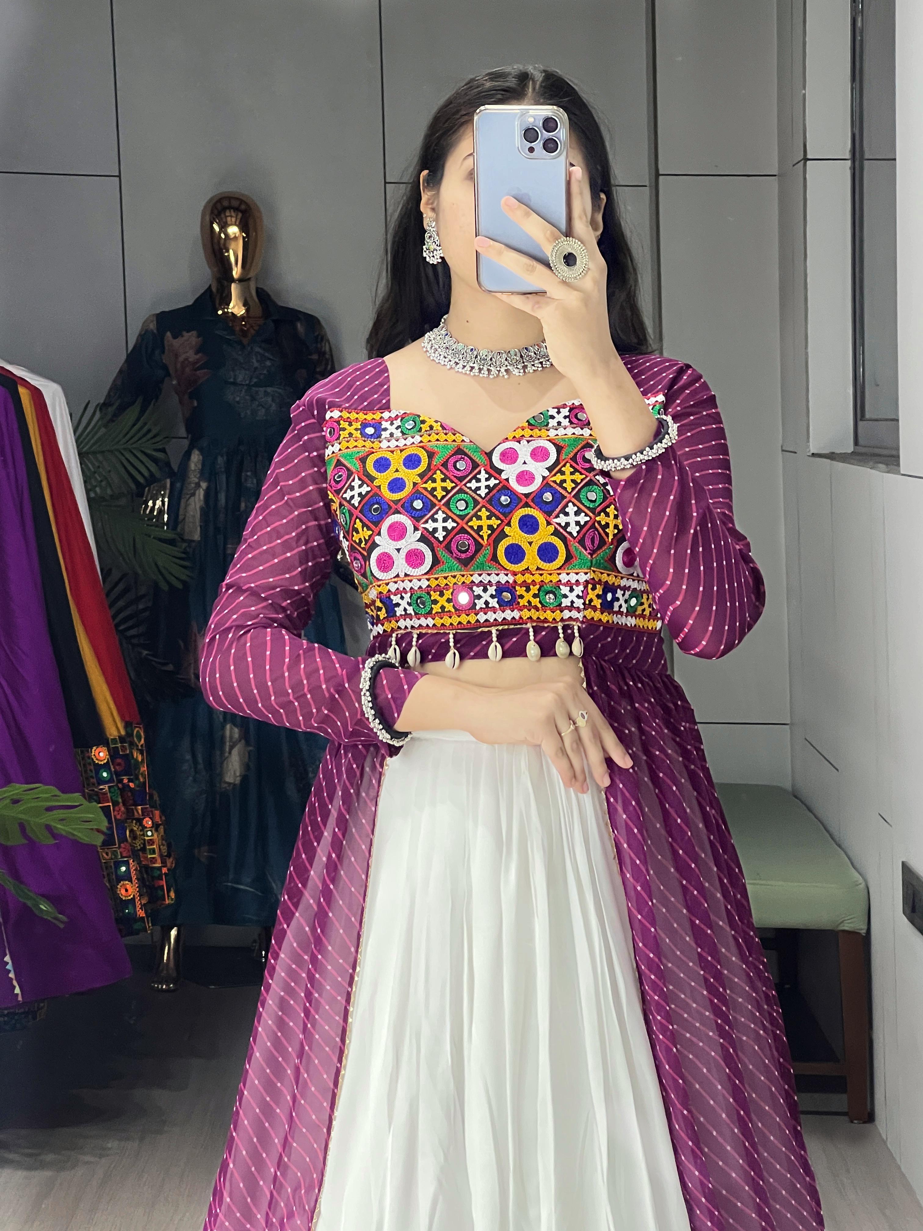 Womenline Leheriya Prints Kurtis With Traditional Lehenga Sets