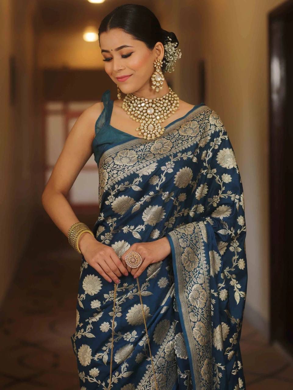 Womenline Lichi Silk Saree