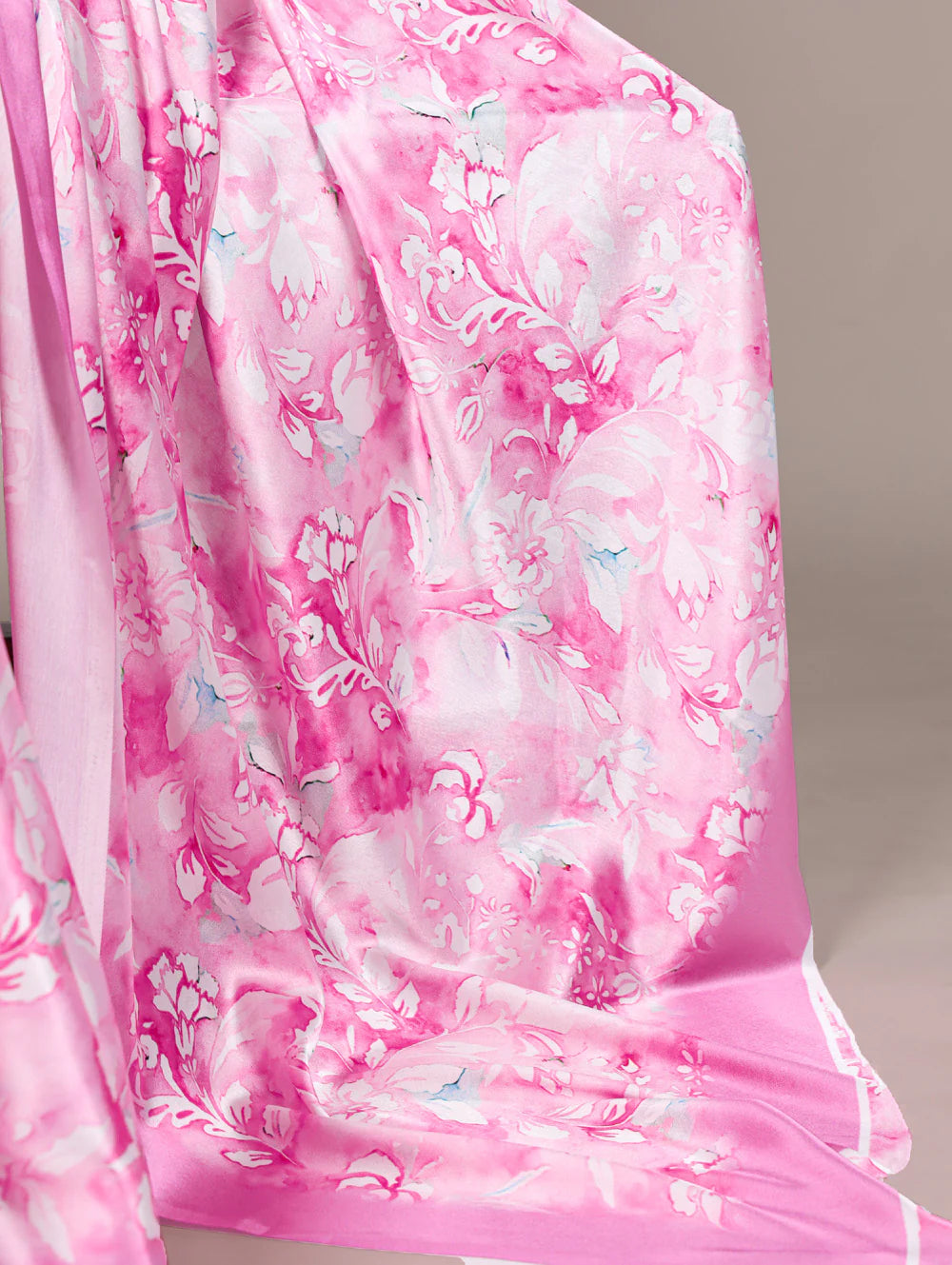Womenline Light Pink Color Satin Saree