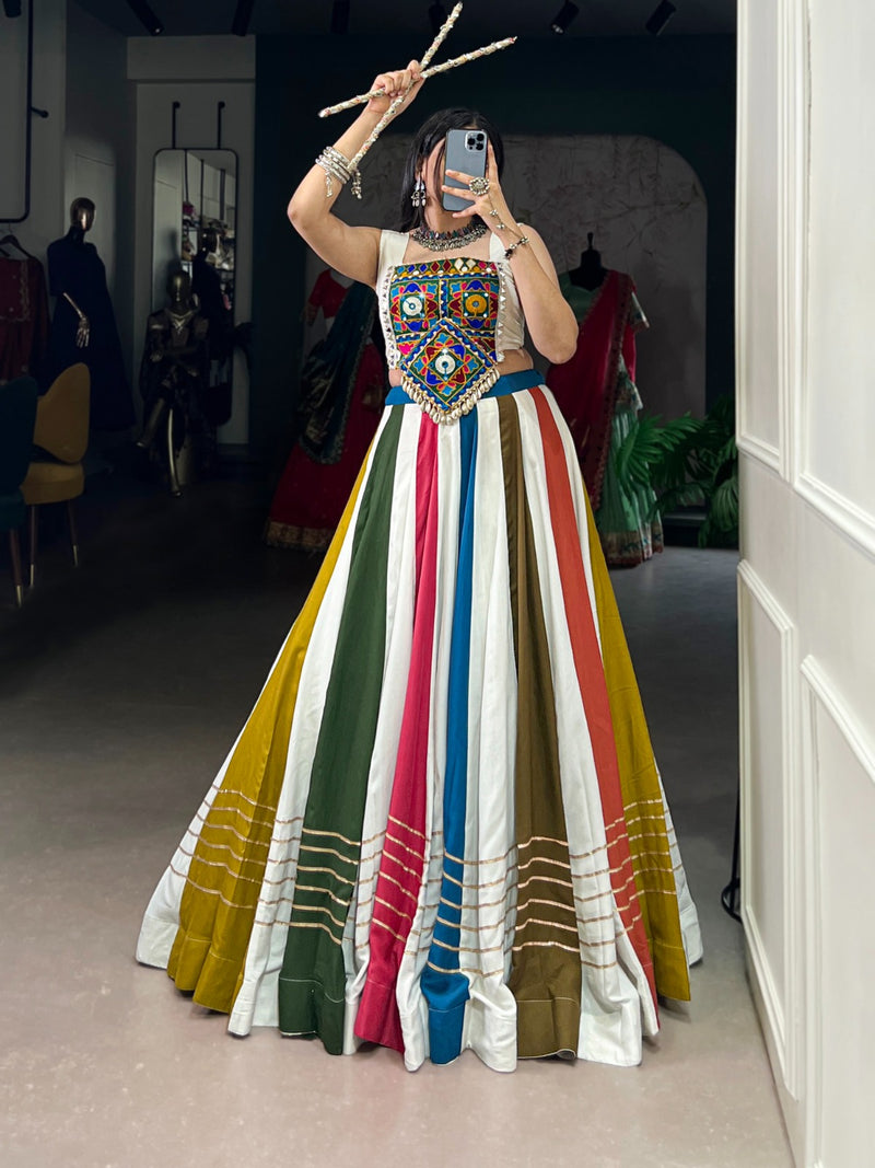 Womenline Mirror work for legacy Navratri Lehenga Choli