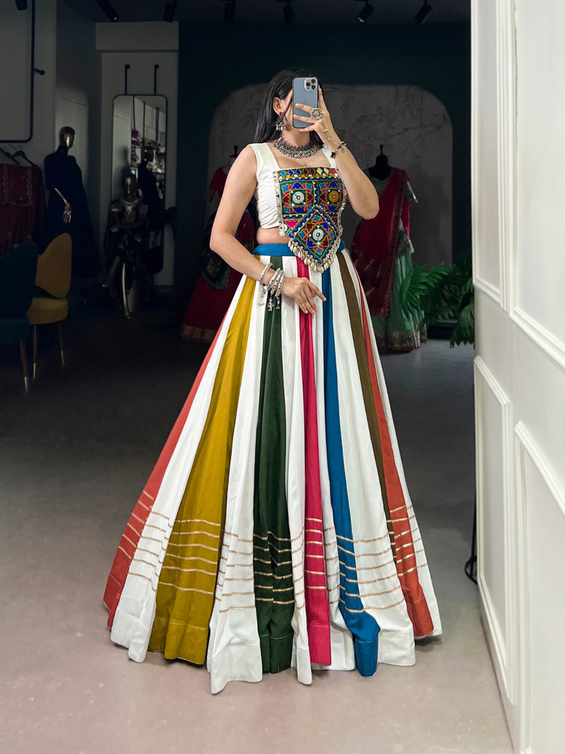 Womenline Mirror work for legacy Navratri Lehenga Choli