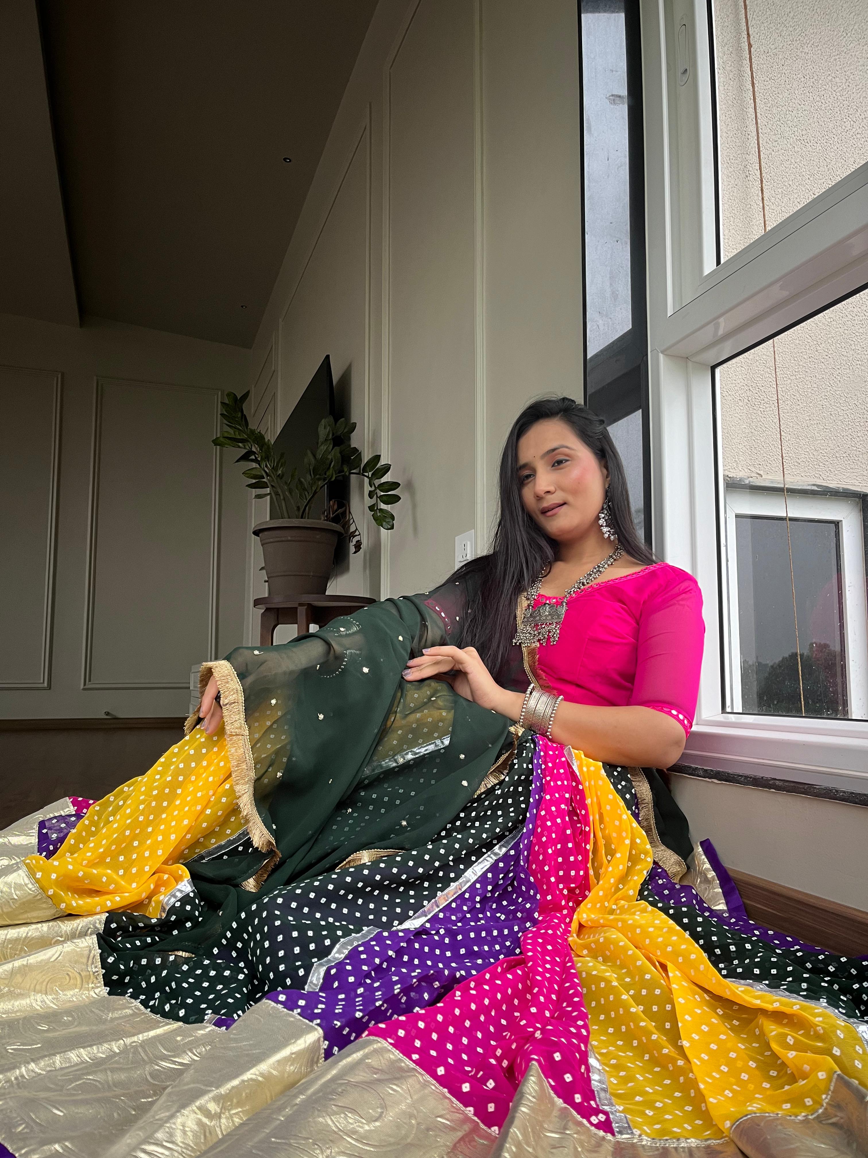 Womenline Multiple Color Navratri Lehenga Choli