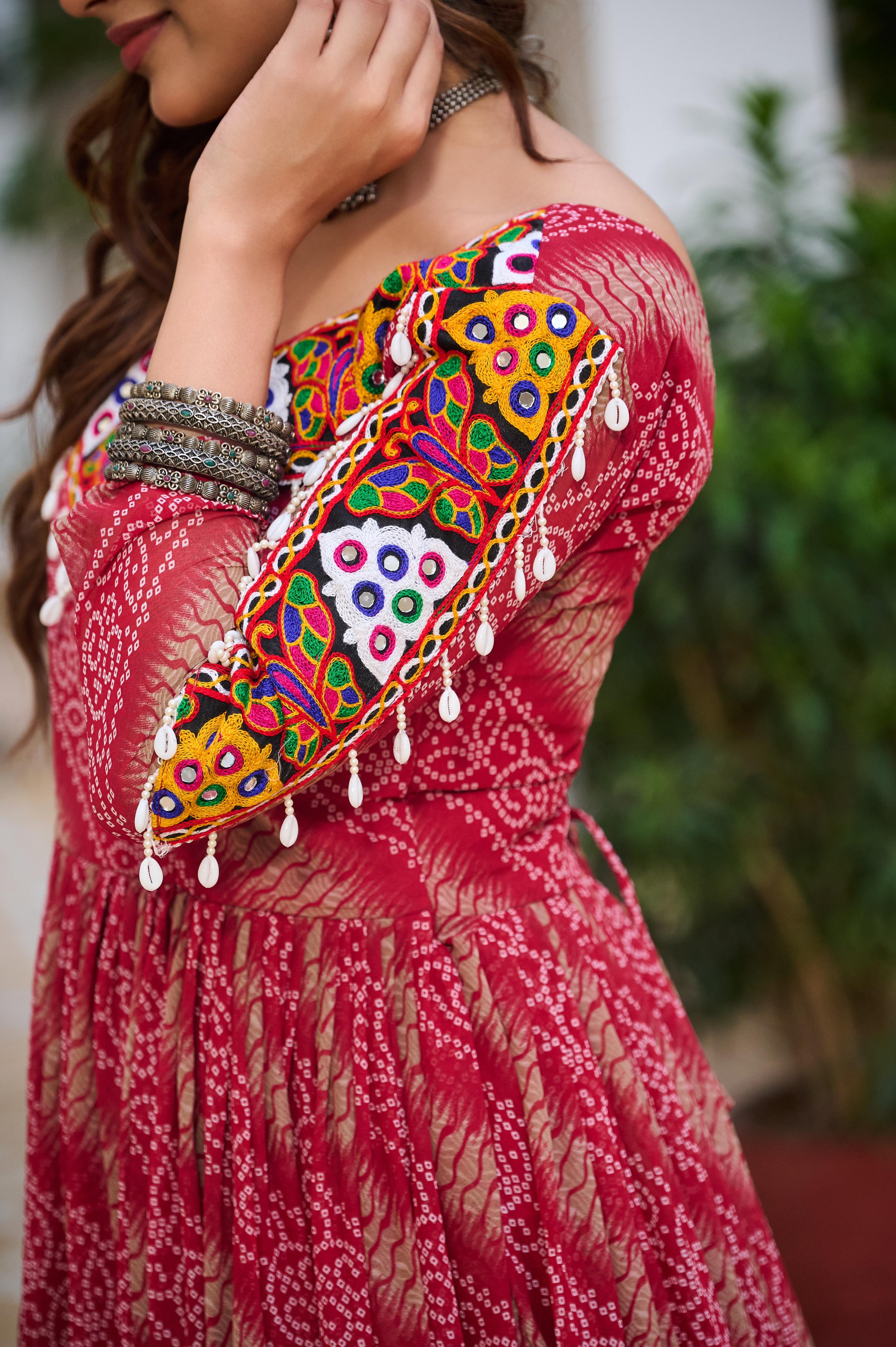 Womenline Navratri Special Gamathi Work Gown