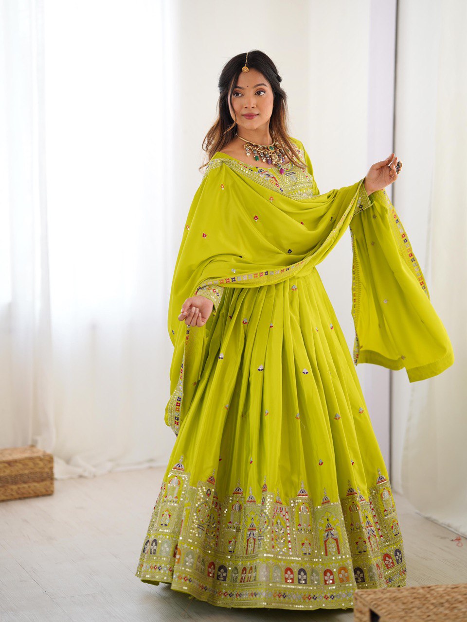 Womenline Perot Color Designer Lehenga Choli