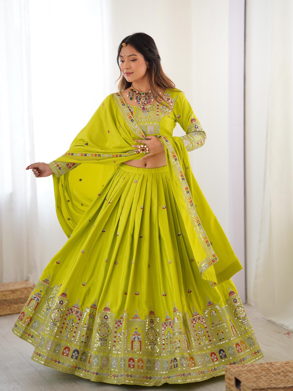 Womenline Perot Color Designer Lehenga Choli
