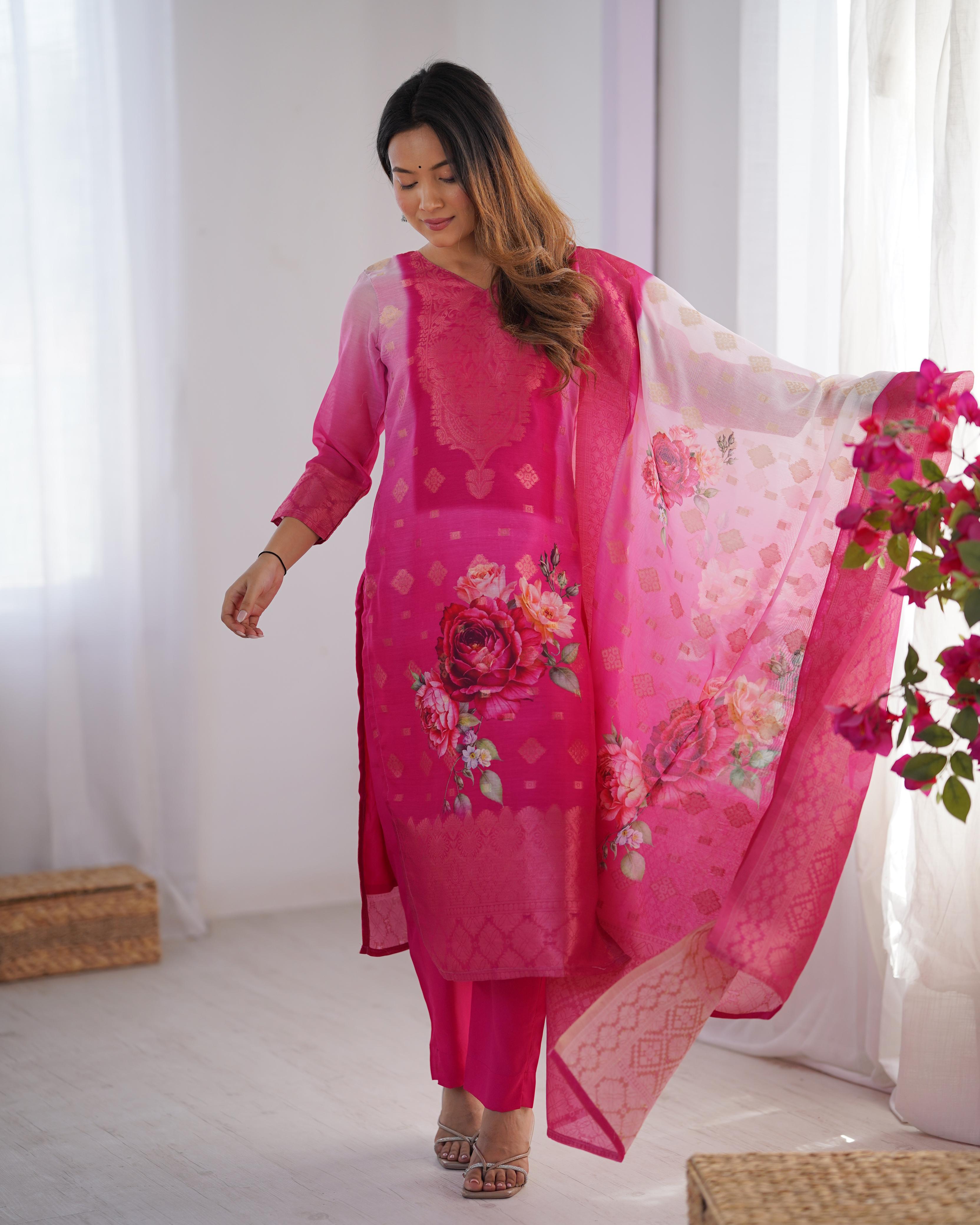 Womenline Pink Color Designer Dress