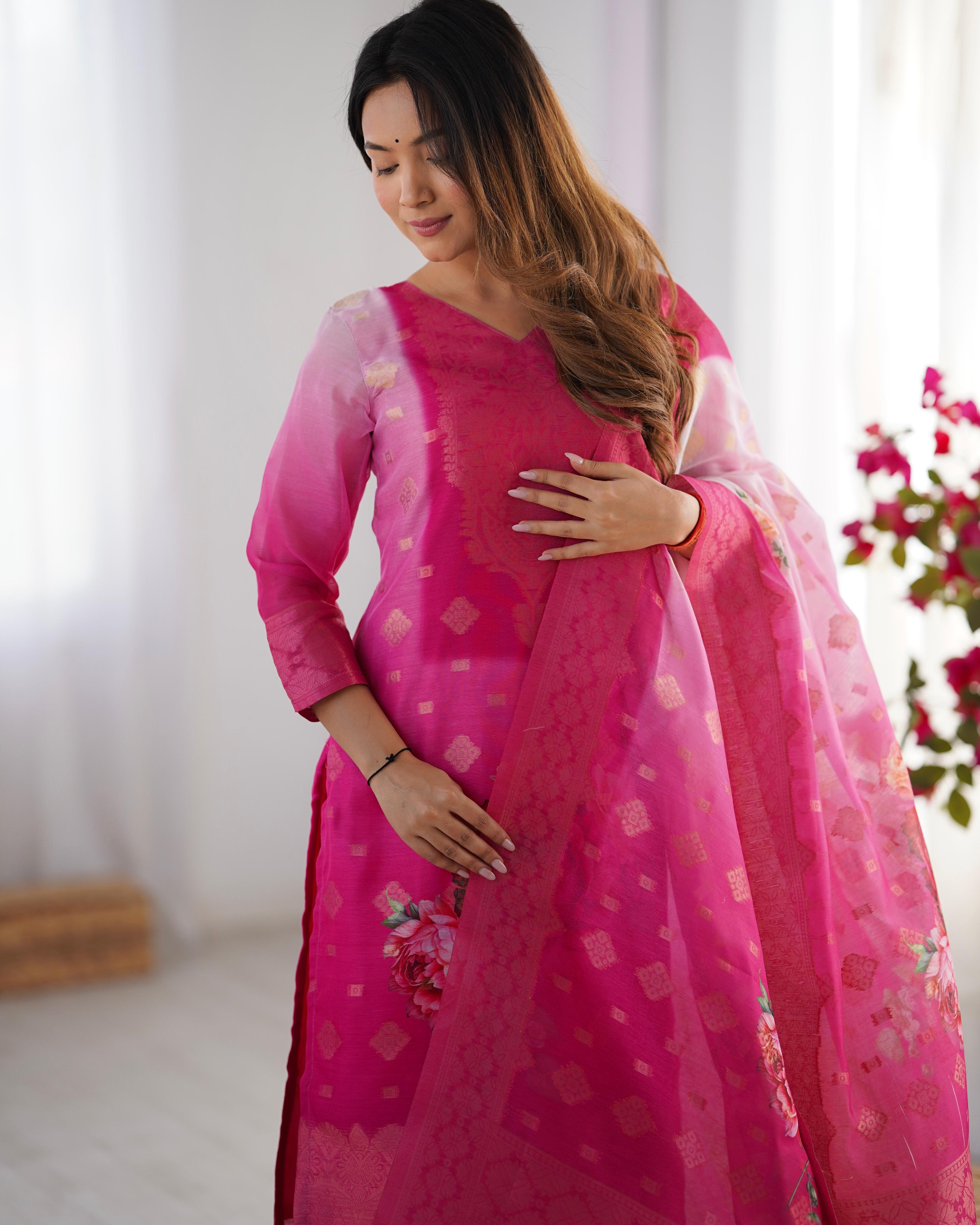 Womenline Pink Color Designer Dress
